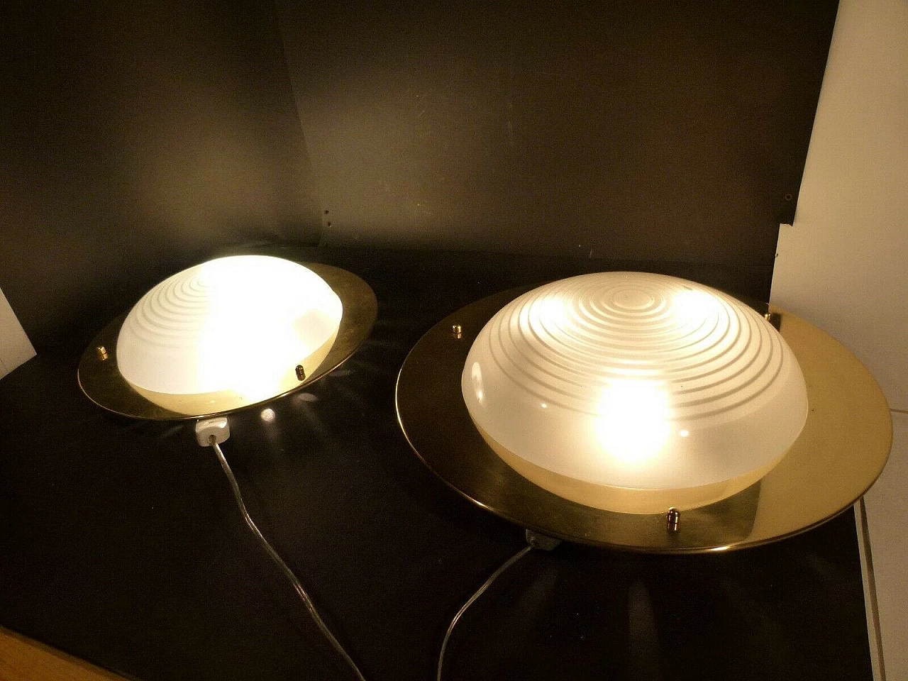 Pair of ceiling lamps by Luigi Caccia Dominioni for Azucena, 50s 1216980