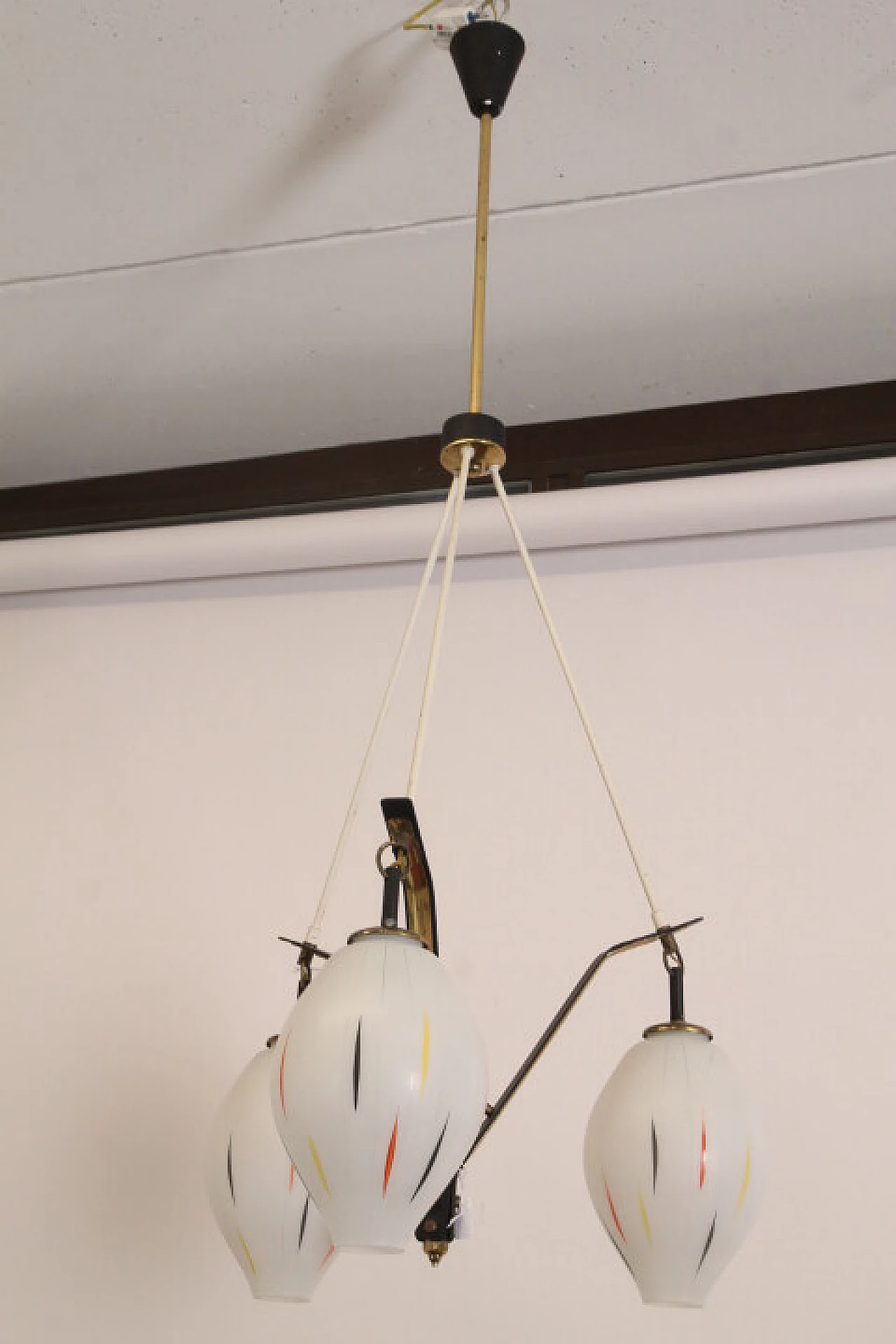 Lampadario a 3 luci, anni '50 1217012