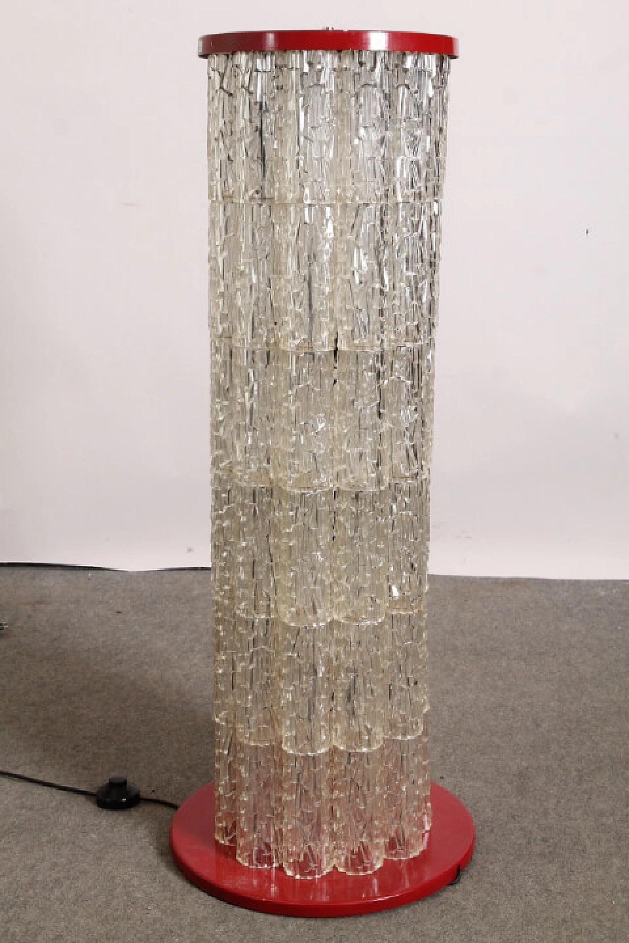 glass floor lamp, 70s 1217026