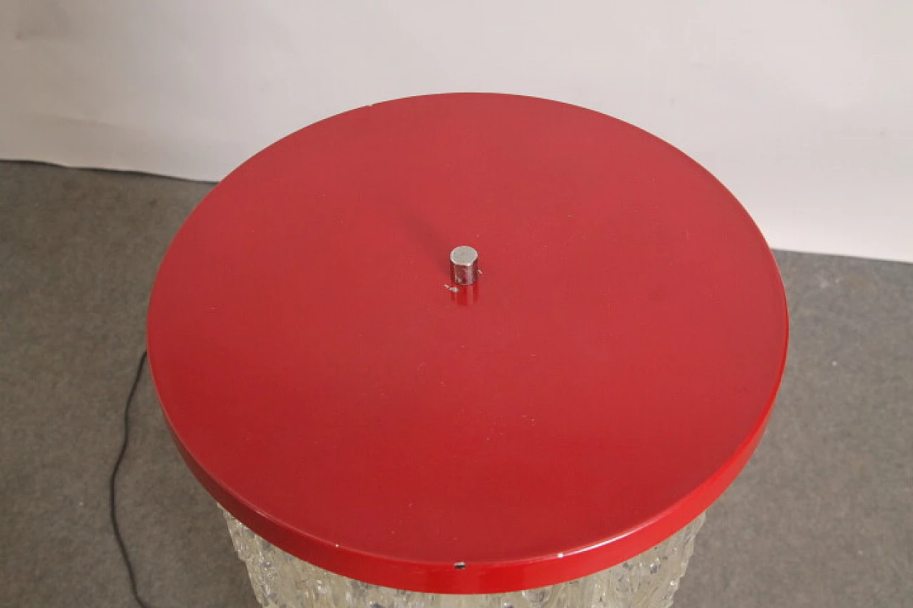 Lampada da terra in vetro, anni '70 1217032