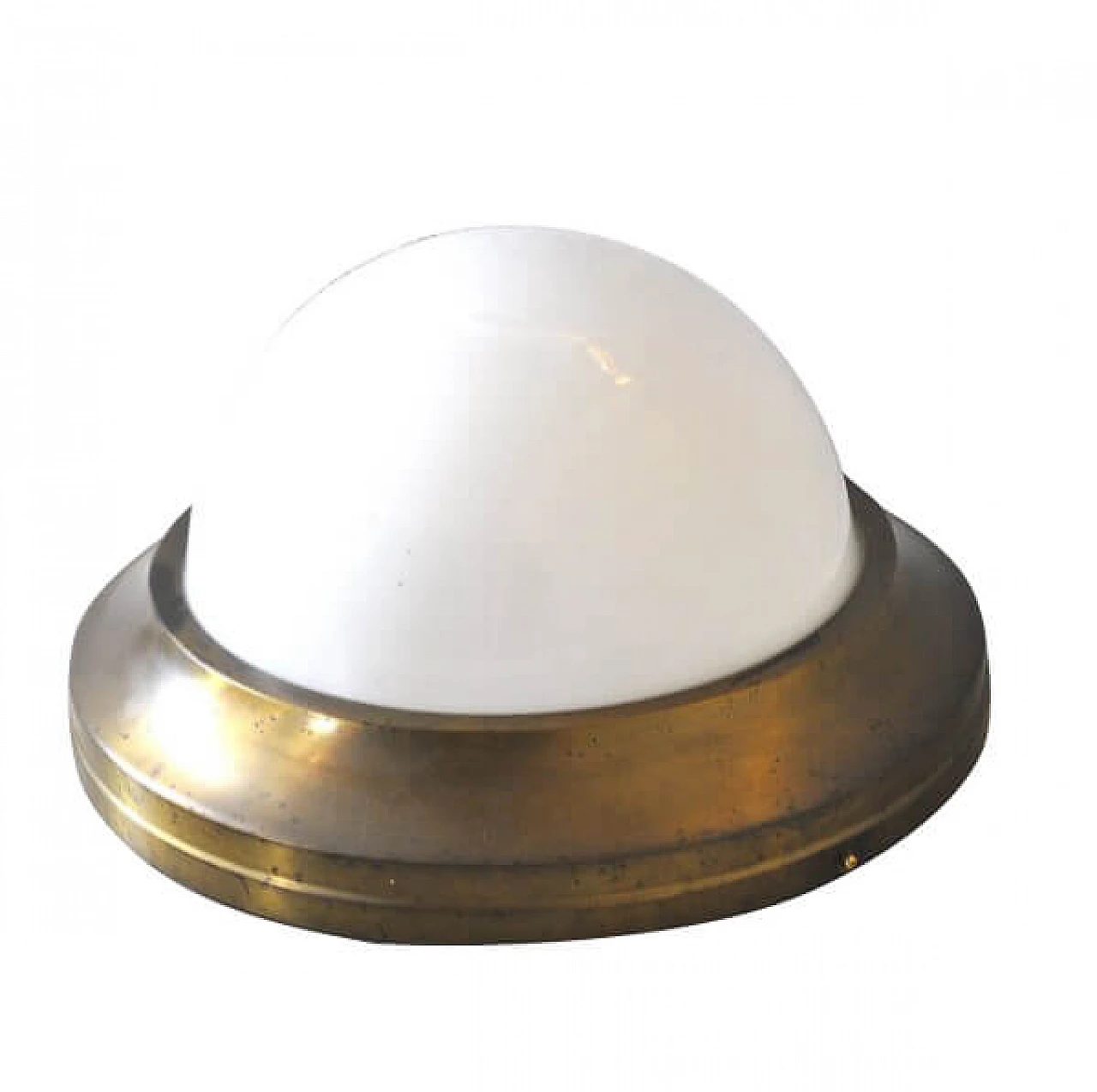 Wall lamp in brass and opaline glass in the style of Pier Luigi Caccia Dominioni, 60s 1217142