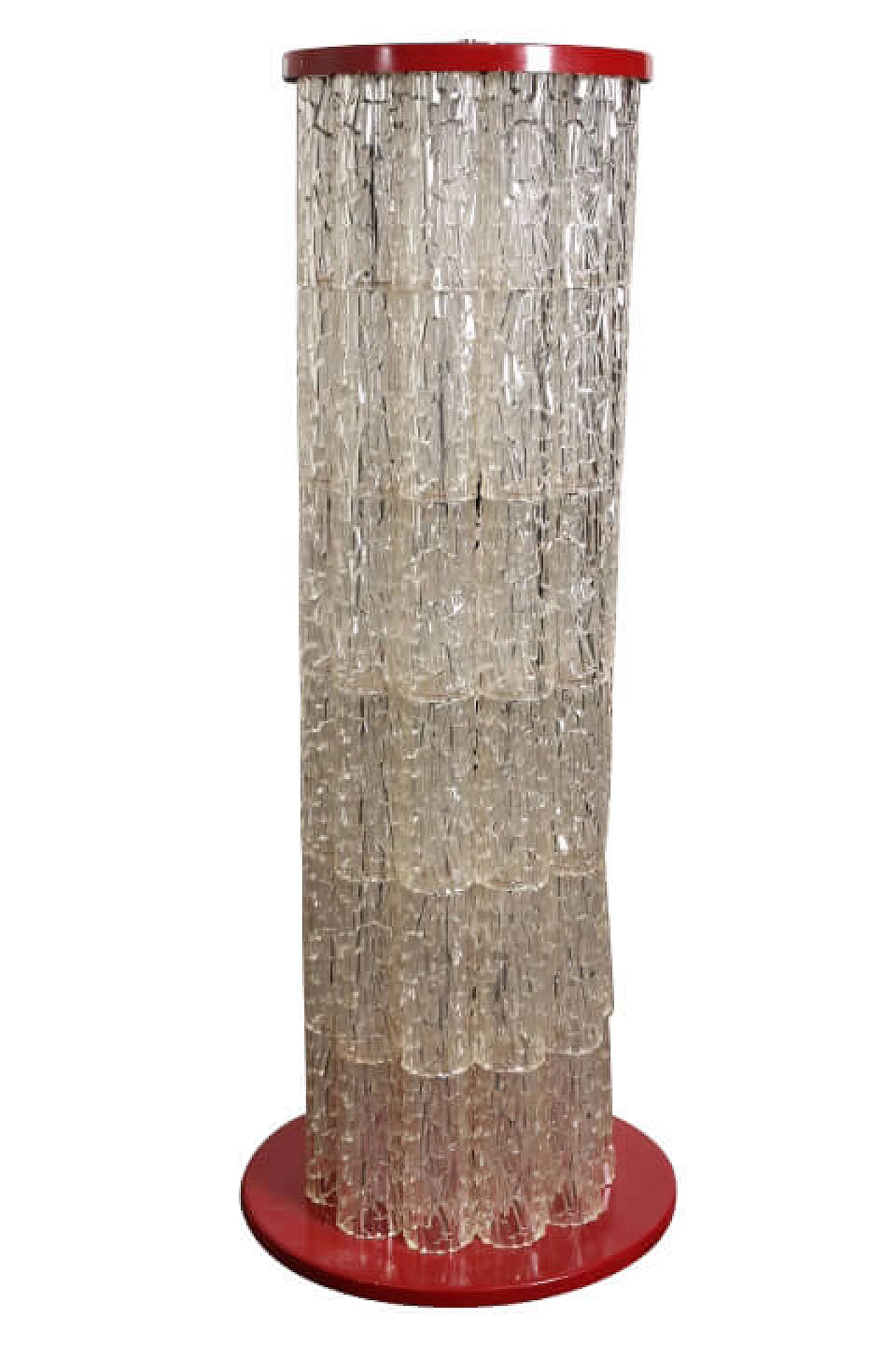 Lampada da terra in vetro, anni '70 1217194