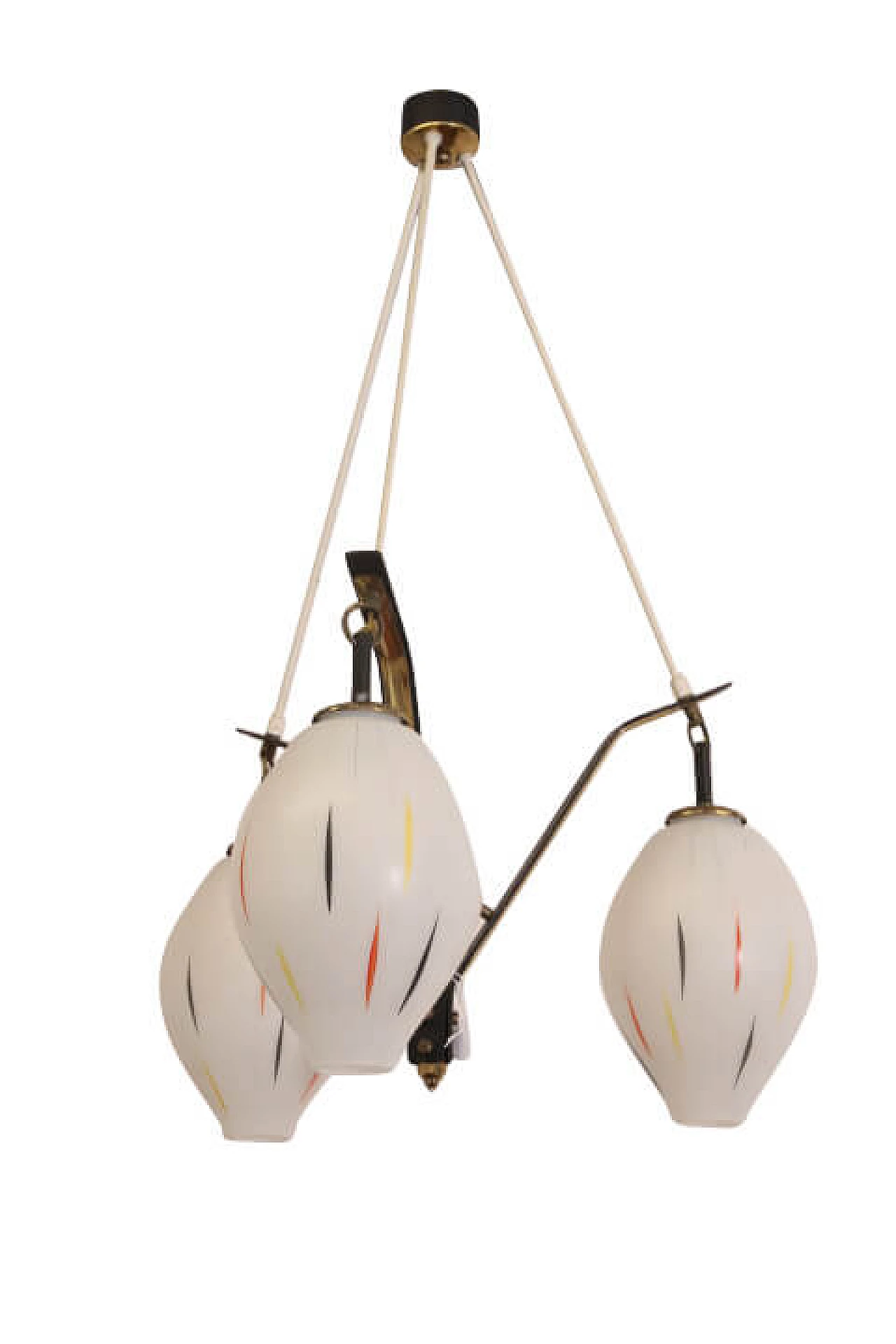 Lampadario a 3 luci, anni '50 1217274