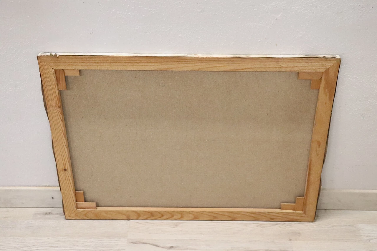 Dipinto olio su tela Cesto di frutta firmato Sotti Santino, anni '80 1217373