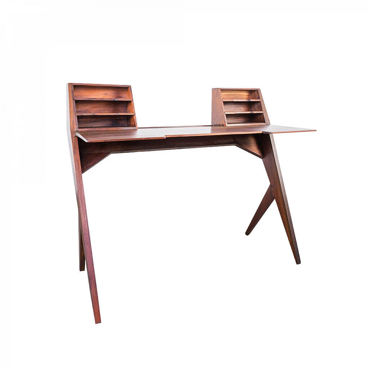 Scrivania scrittoio vintage in legno teak, anni ’50 1217492