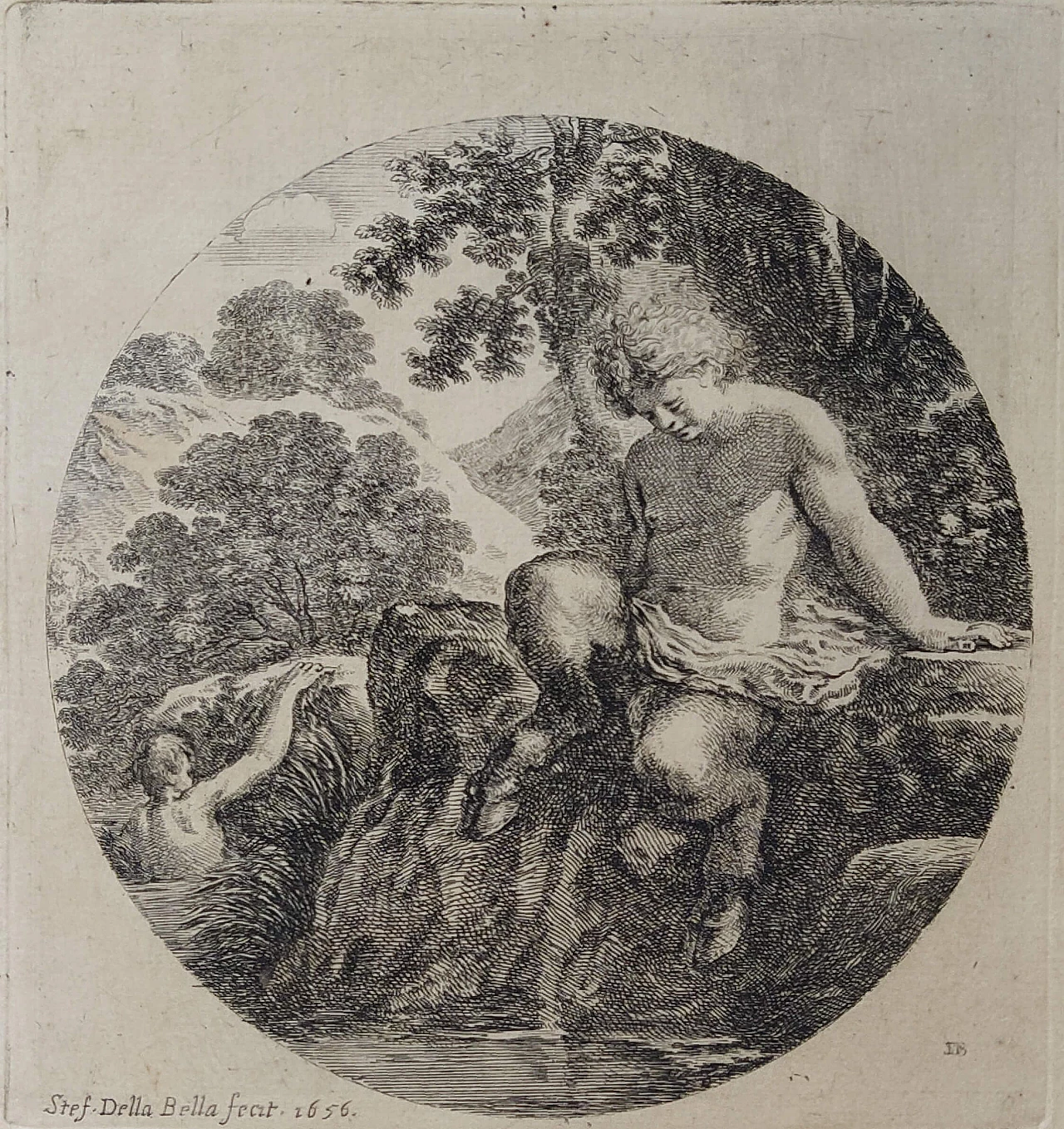 Acquaforte Giovane satiro di Stefano Della Bella, 1656 1217561