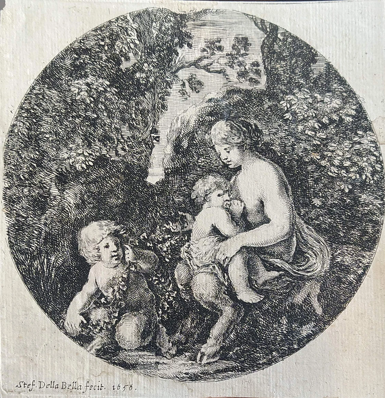Etching Satiro donna che allatta by Stefano Della Bella, 1656 1217563