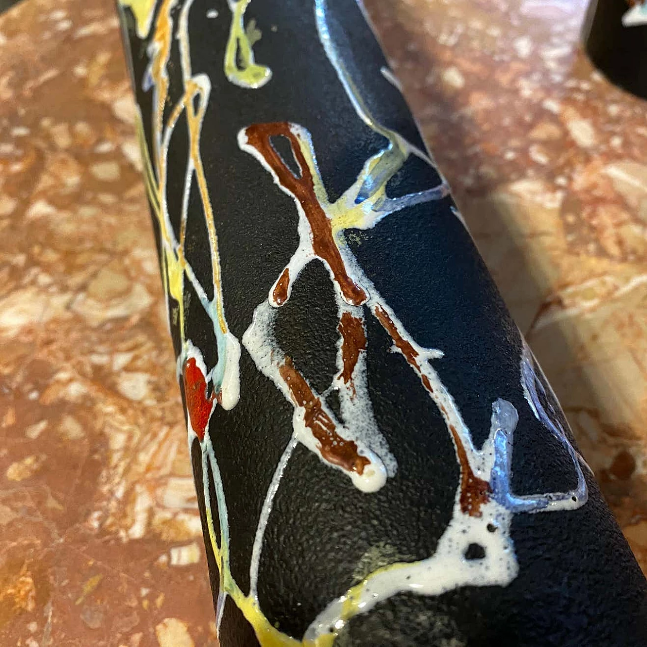 Coppia di vasi Modernisti in ceramica di Ce.As Albisola, anni '70 1217581