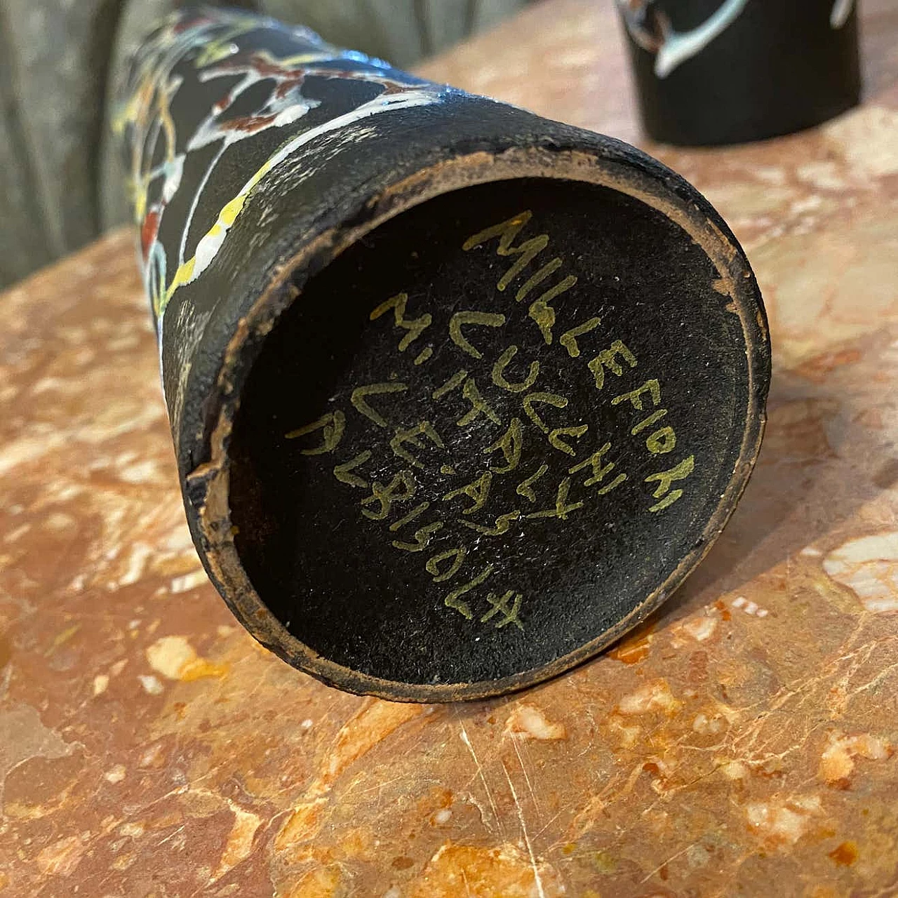 Coppia di vasi Modernisti in ceramica di Ce.As Albisola, anni '70 1217590