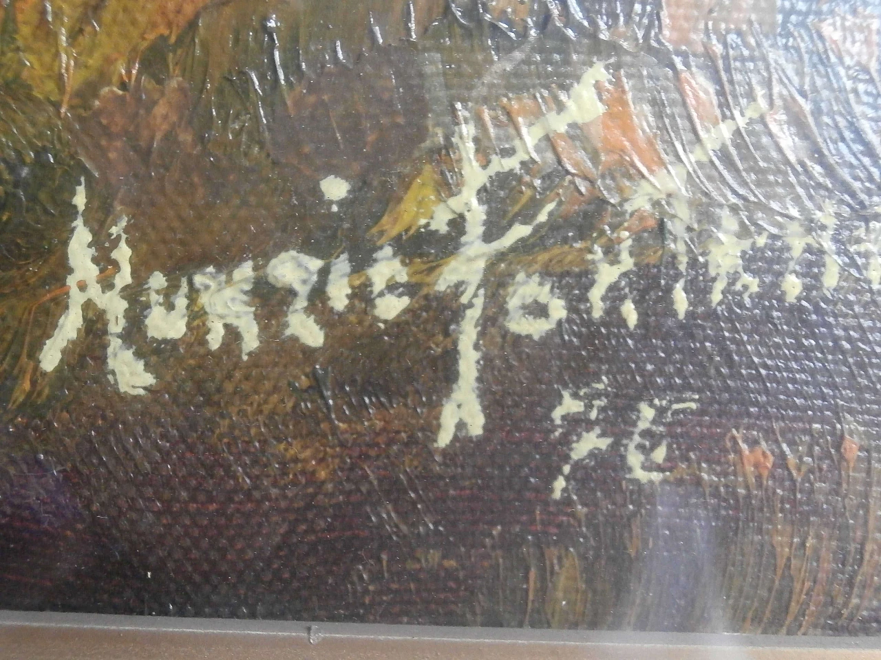 Canvas by Nunzio Fontana, Reflections in the woods, 1970s 1217712