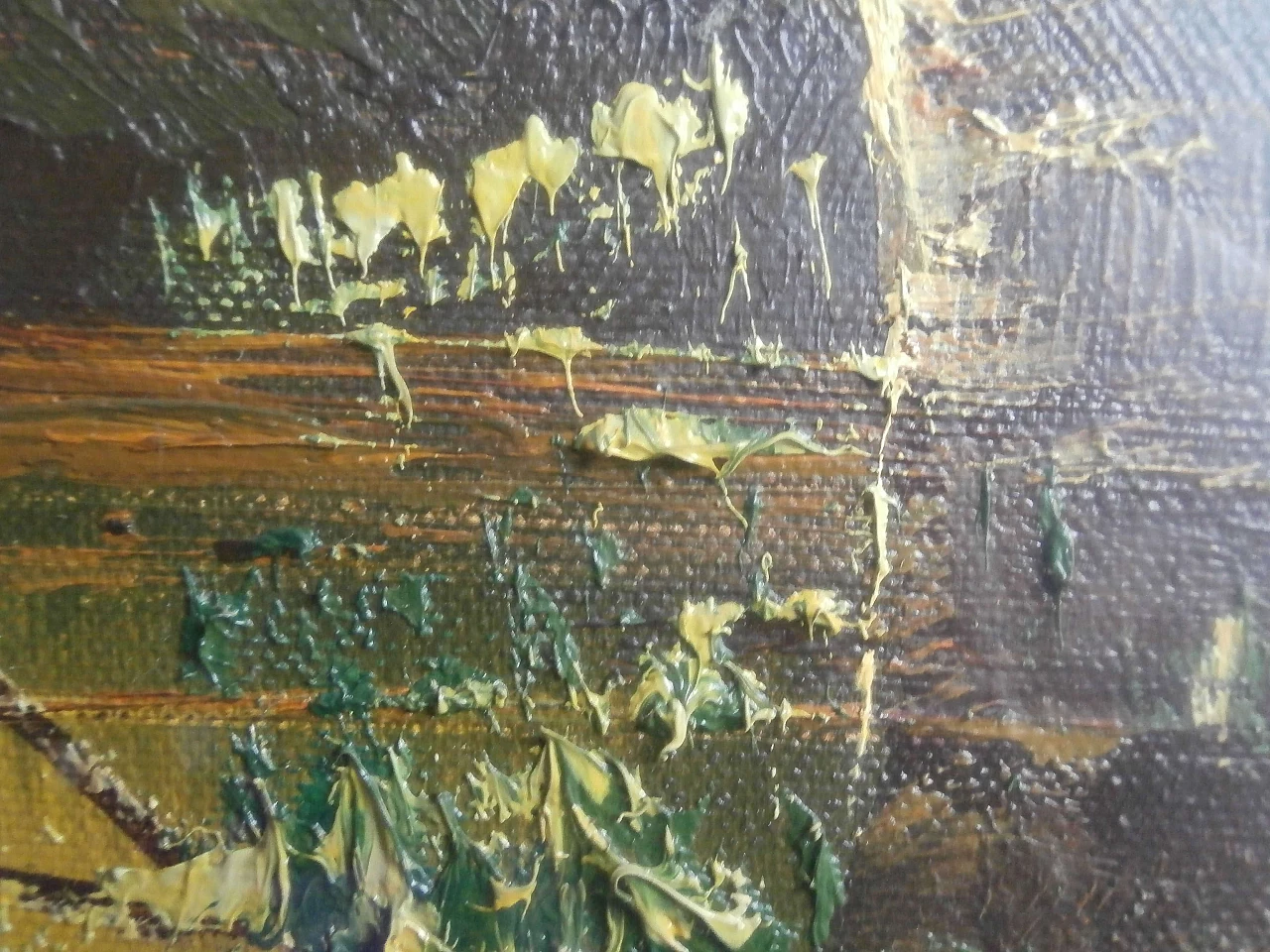 Canvas by Nunzio Fontana, Reflections in the woods, 1970s 1217714