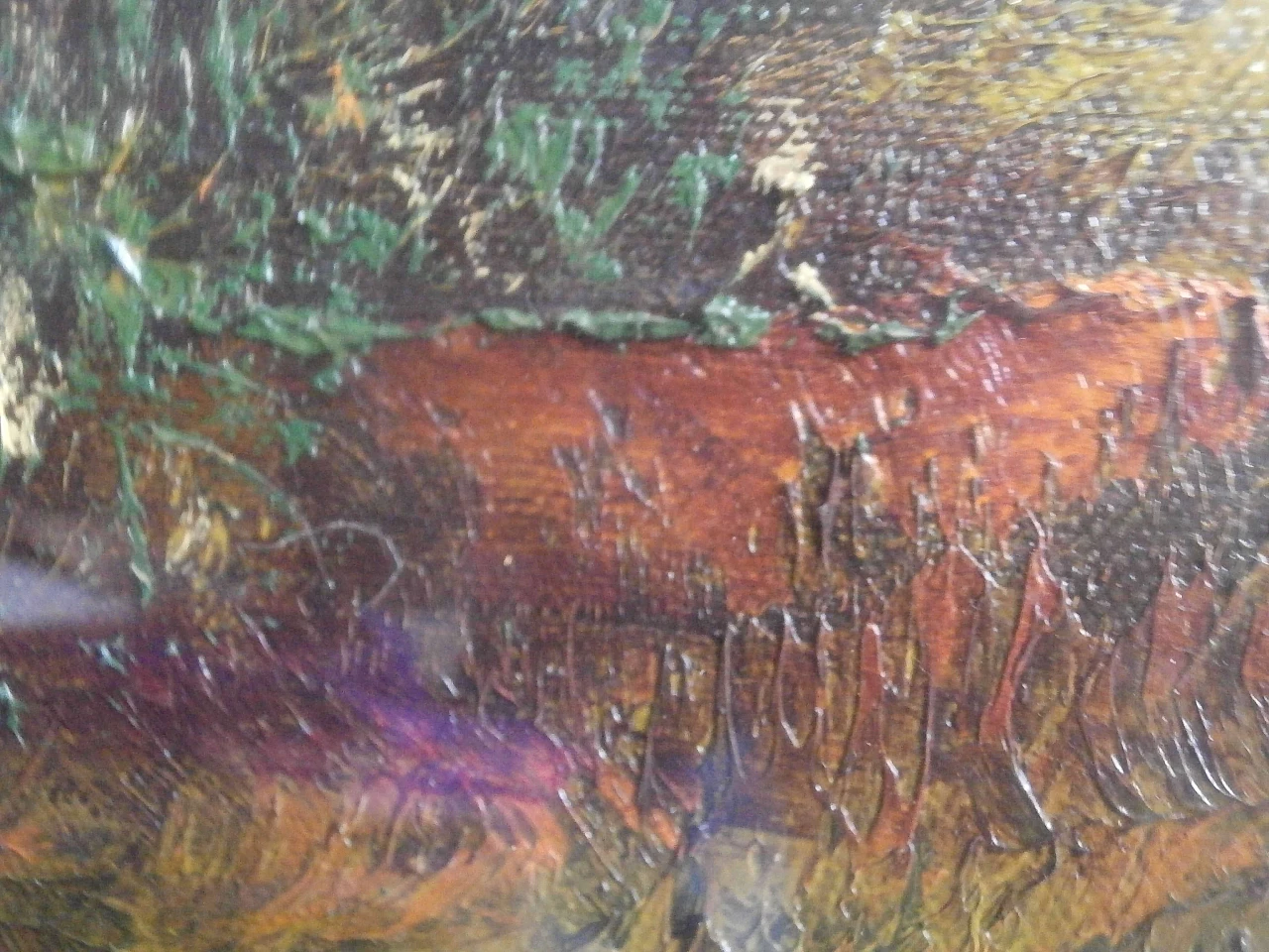 Canvas by Nunzio Fontana, Reflections in the woods, 1970s 1217718