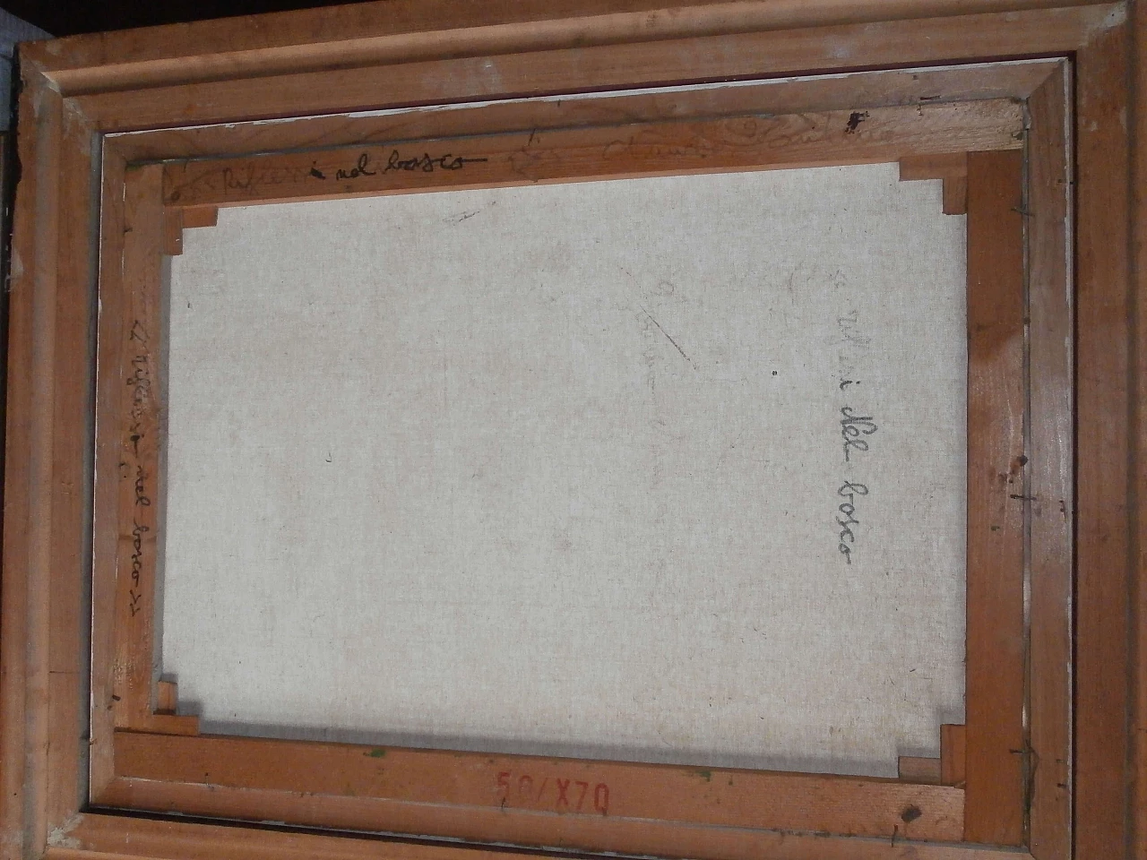 Canvas by Nunzio Fontana, Reflections in the woods, 1970s 1217719