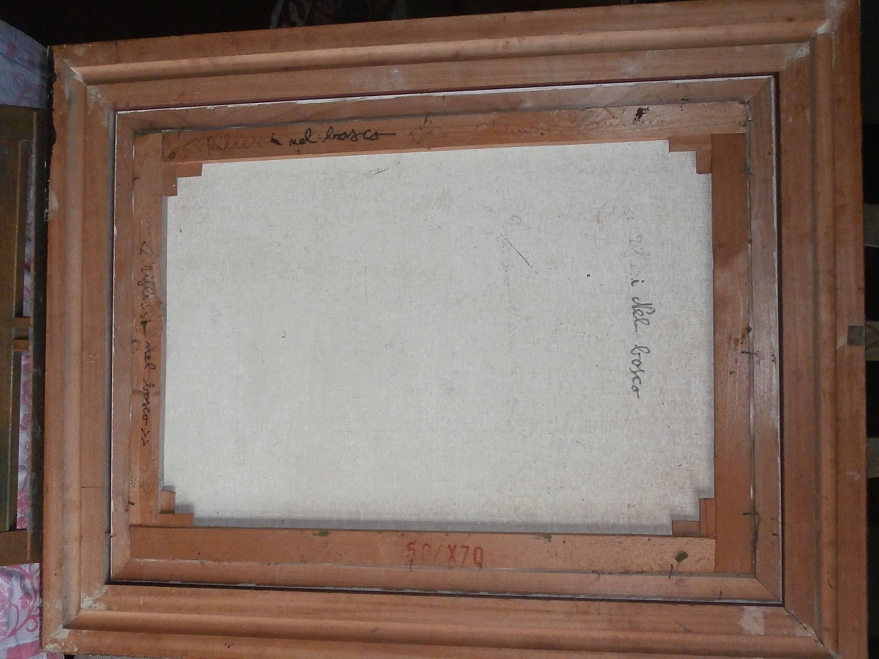 Canvas by Nunzio Fontana, Reflections in the woods, 1970s 1217720