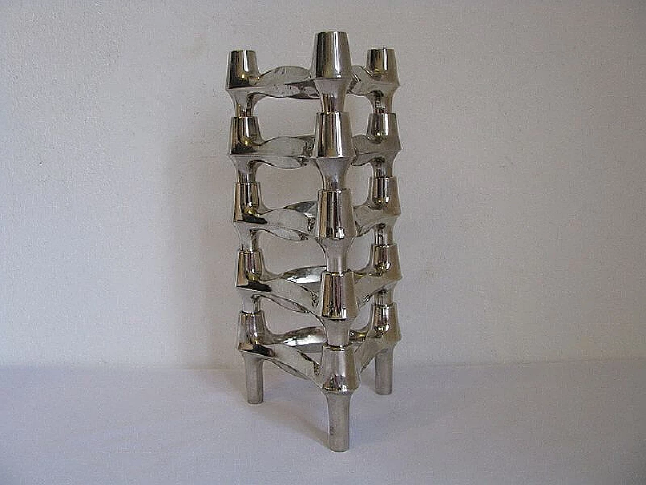 5 modular candleholders by Fritz Nagel and Ceasar Stoffi for BMF, 70s 1217904