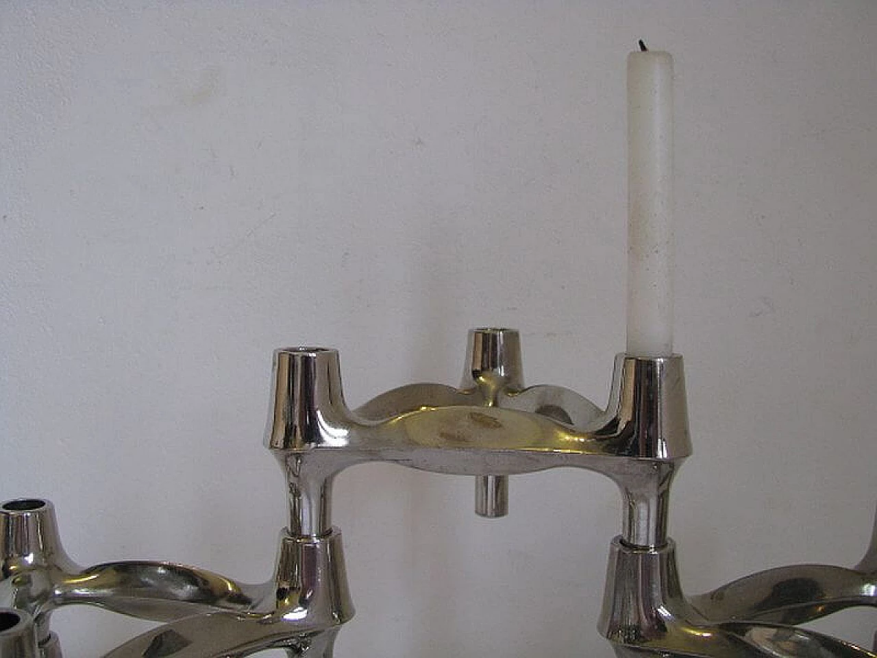 5 modular candleholders by Fritz Nagel and Ceasar Stoffi for BMF, 70s 1217910