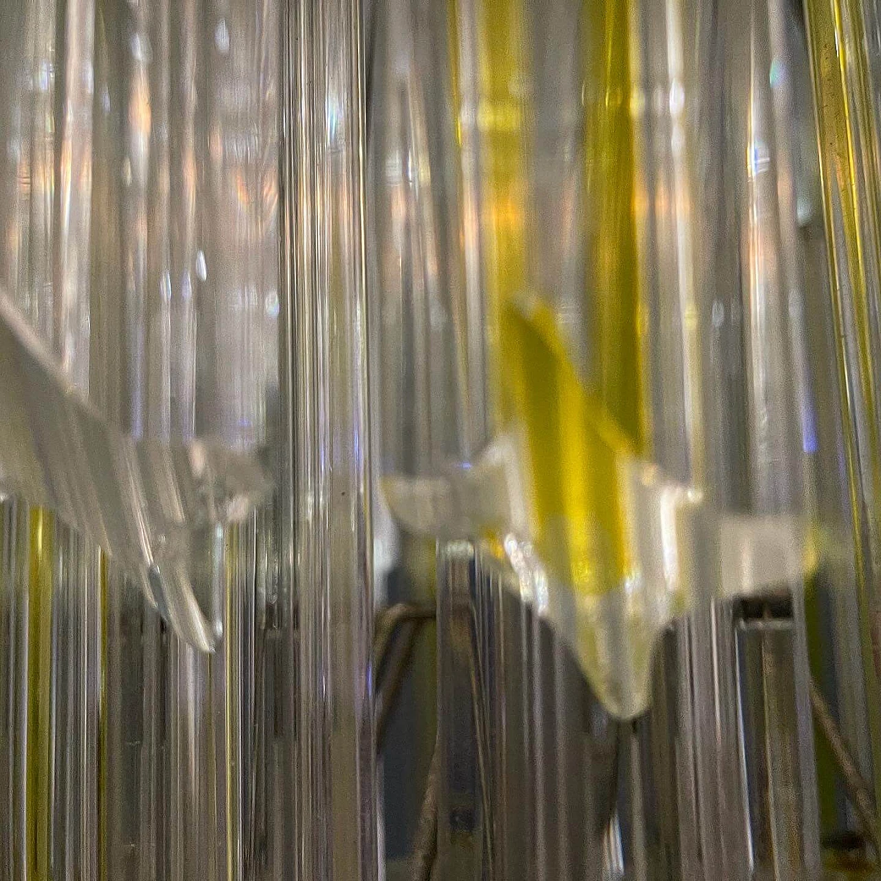 Lampadario in prismi di vetro di Murano di Venini, anni '70 1218044