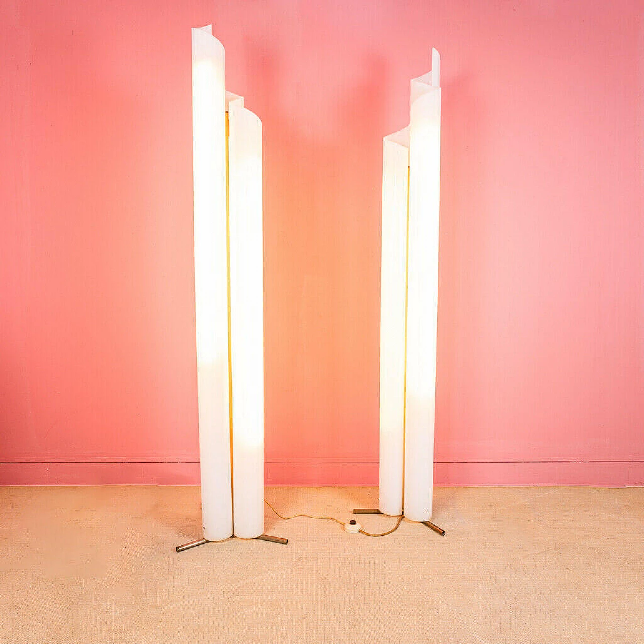 Pair of Chimera floor lamps by Vico Magistretti for Artemide, 1960s 1218099