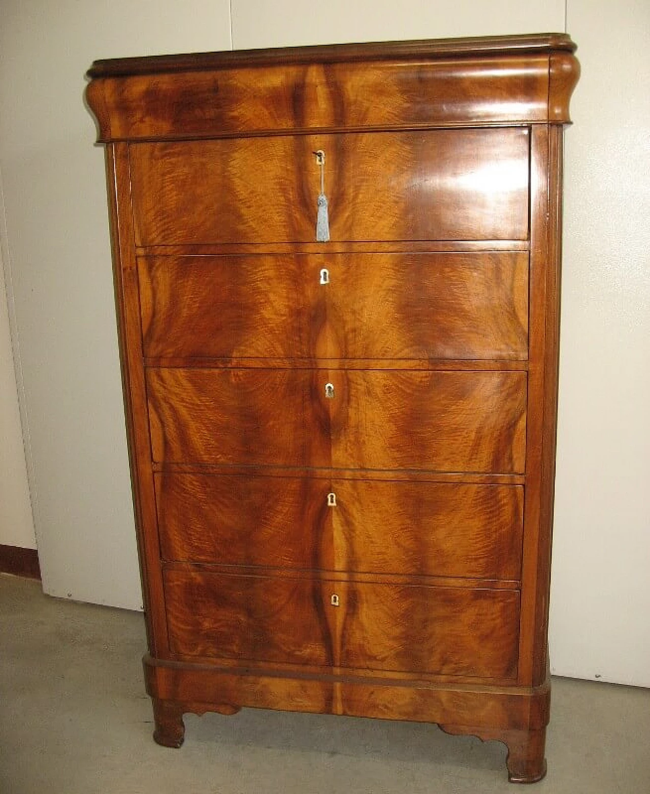 Secretaire in mogano biondo, '800 1218119