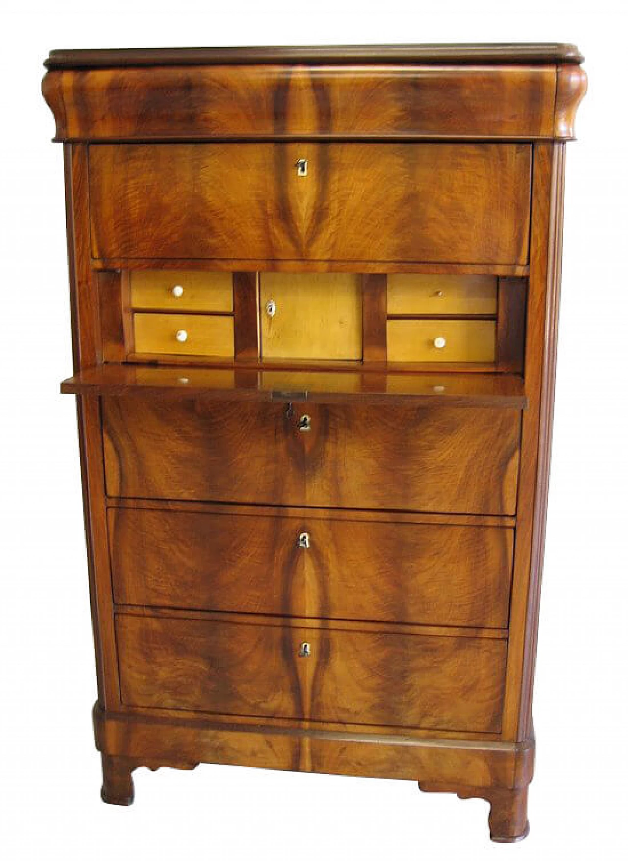 Secretaire in mogano biondo, '800 1218240