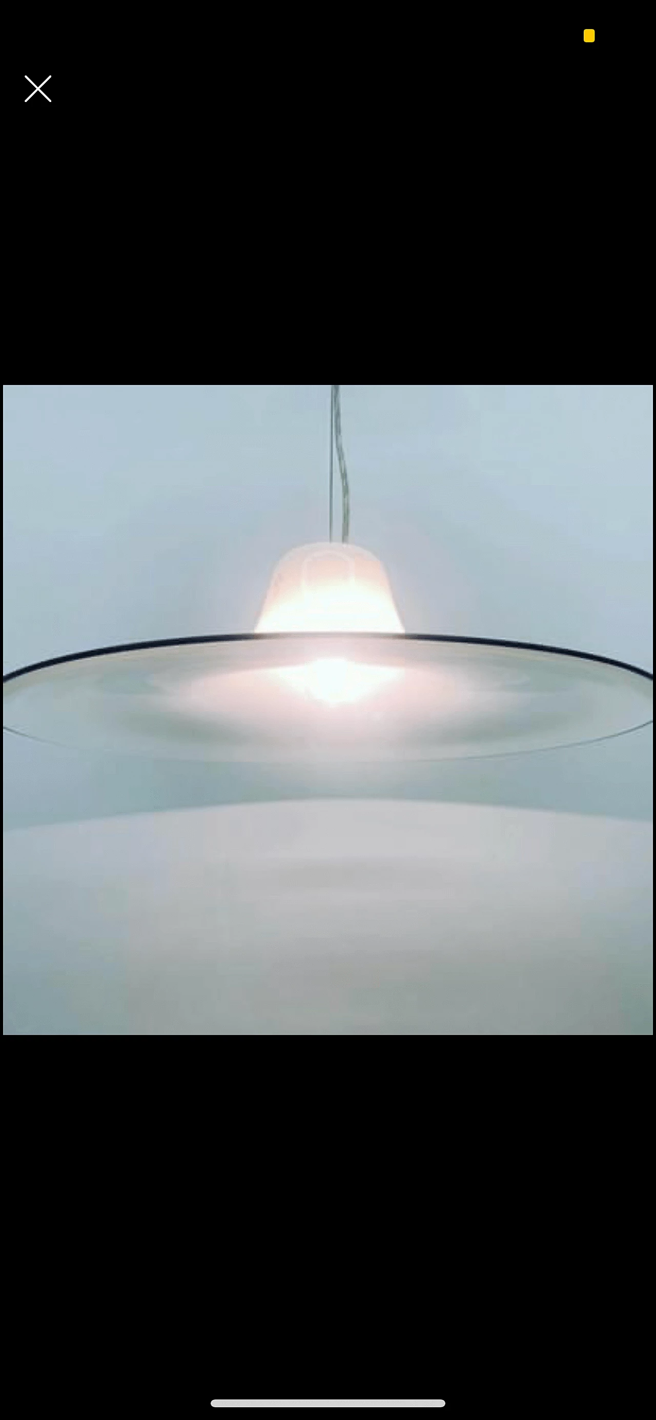 Lampada da soffitto in vetro di Murano di Renato Toso per Leucos, anni '70 1218353