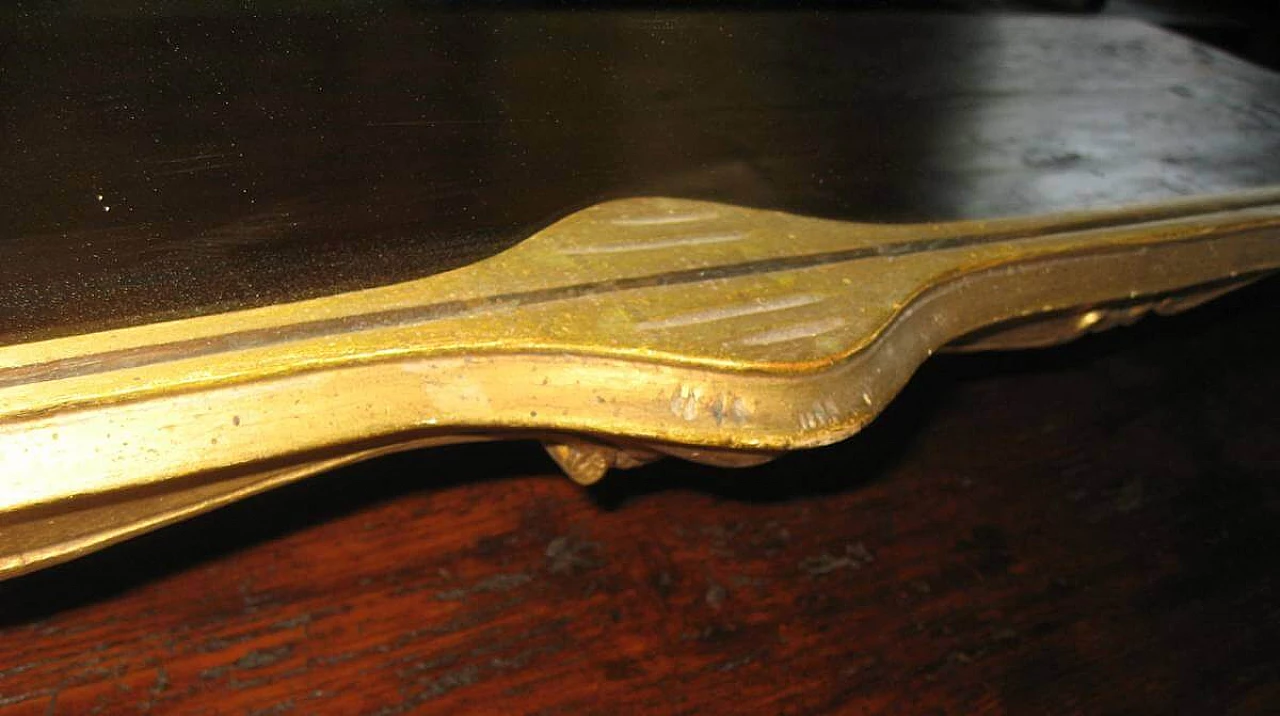 Specchiera in stile Rococò dorata in oro matto, anni '50 1218431