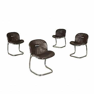 4 Sabrina chairs by Gastone Rinaldi for Rima, 70s