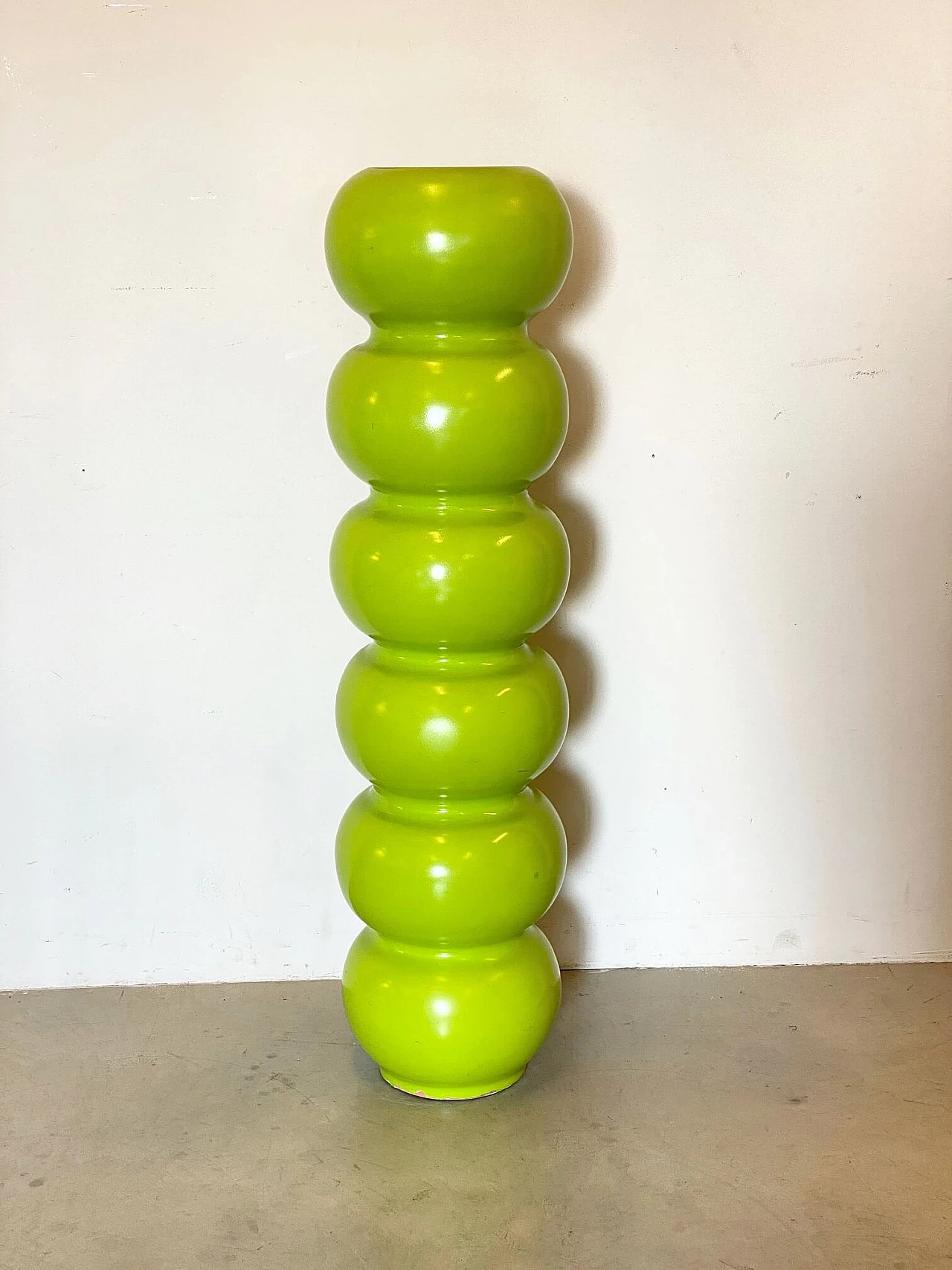 Large vase in glazed terracotta, 80s 1219056