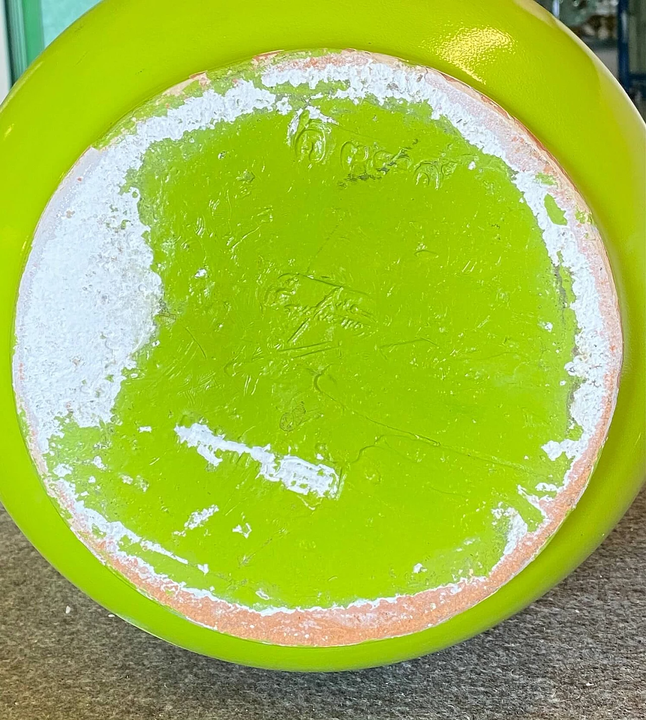 Large vase in glazed terracotta, 80s 1219061