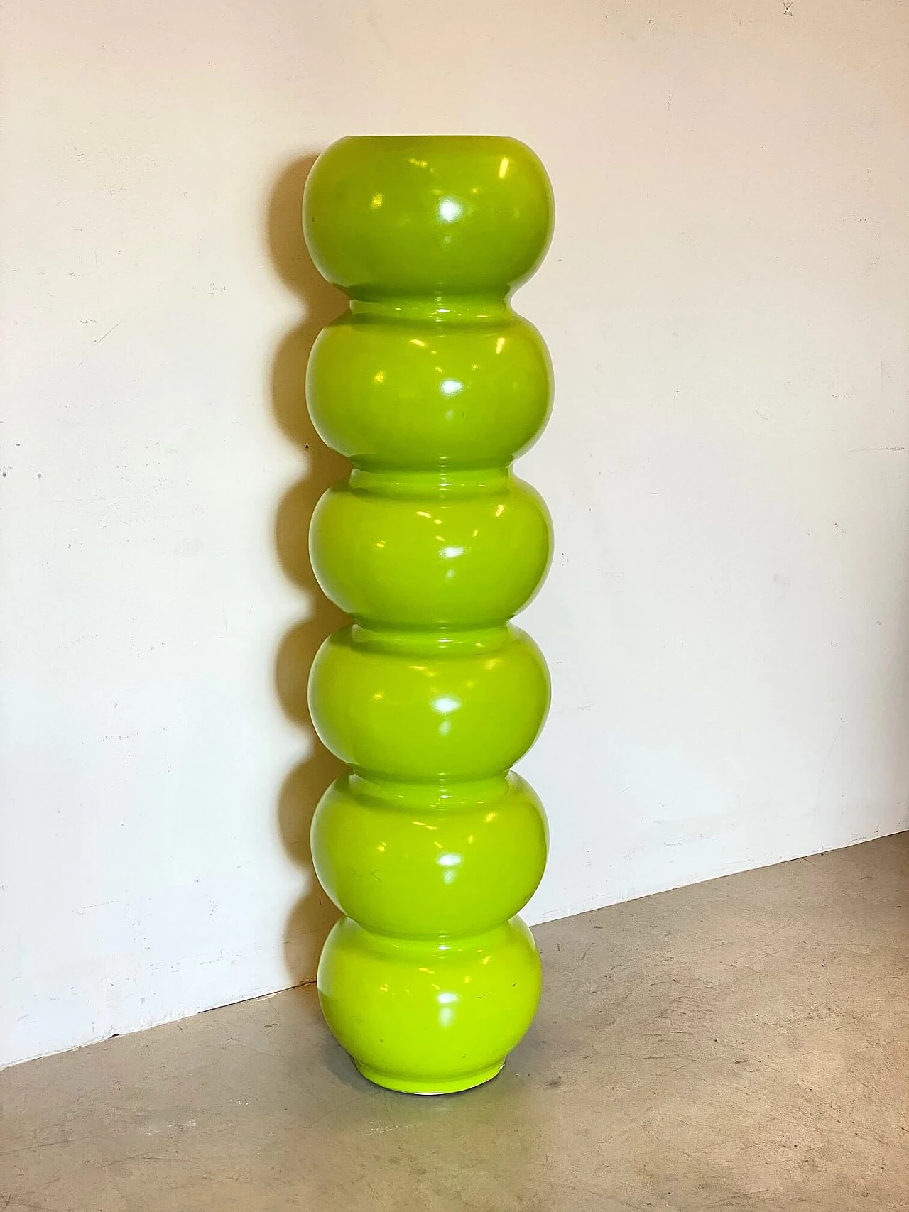 Large vase in glazed terracotta, 80s 1219062