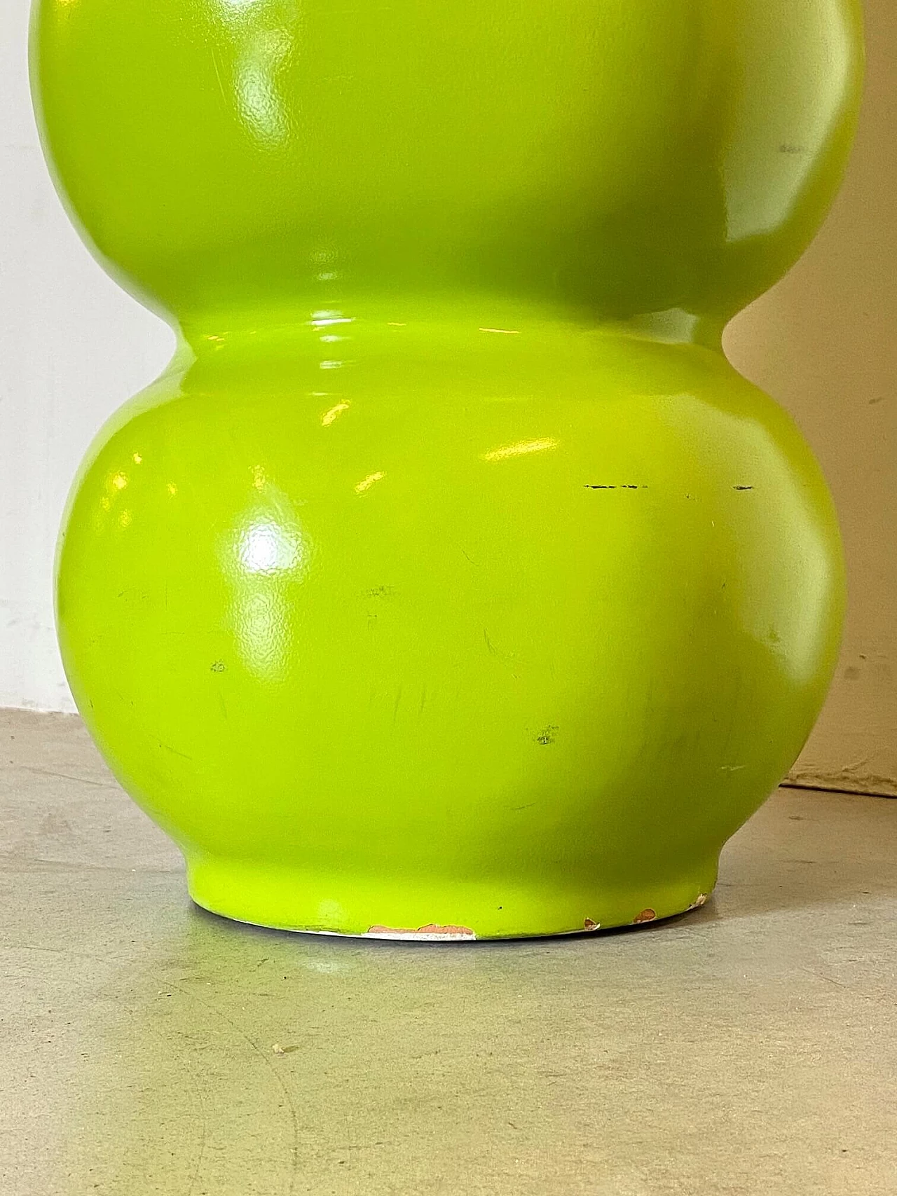 Large vase in glazed terracotta, 80s 1219063