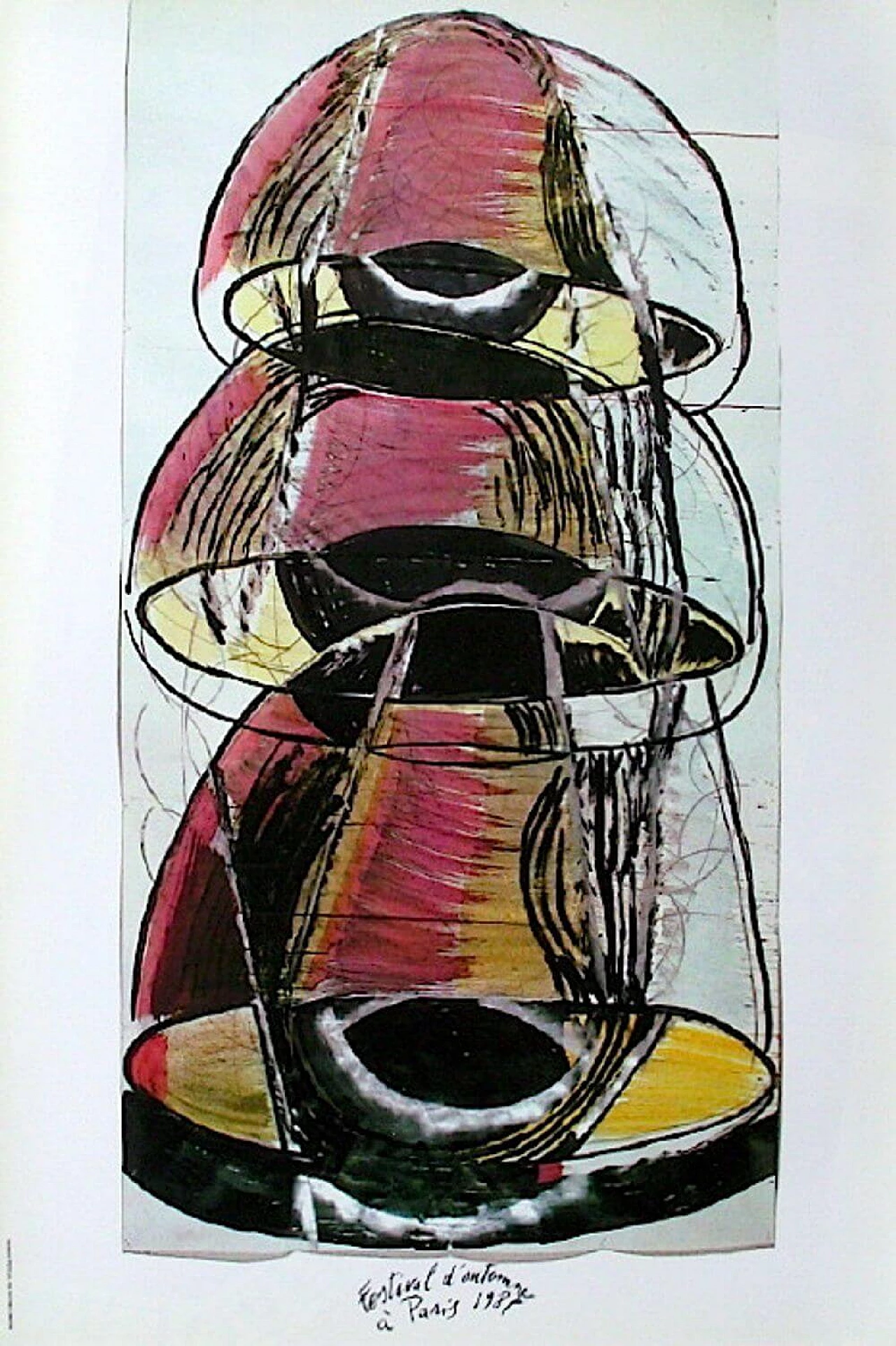 Poster di Mario Merz, Festival d'automne, 1987 1219228