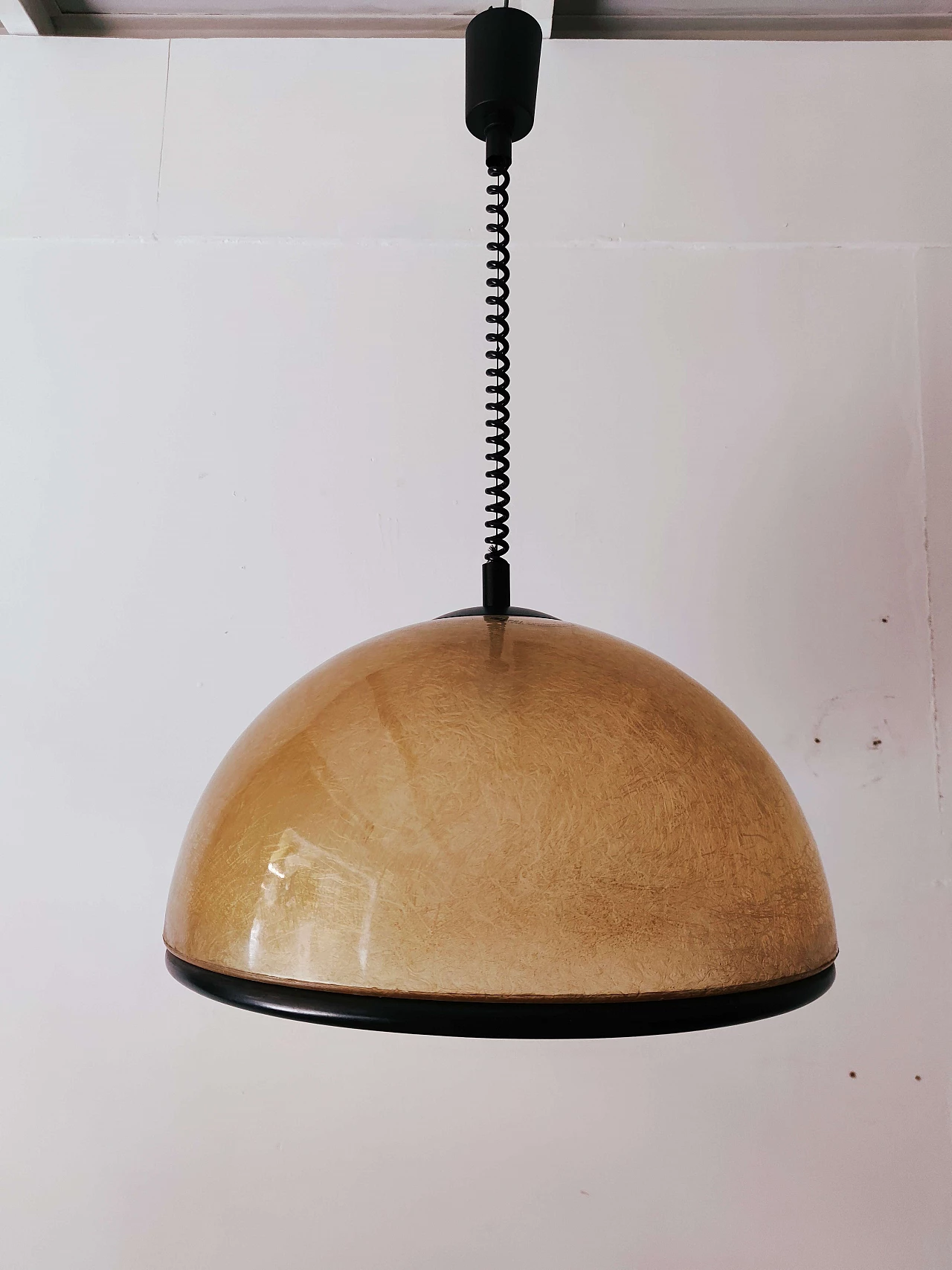 Fiberglass dome chandelier with up and down by Idea Studio Tecno Design, 80s 1219360