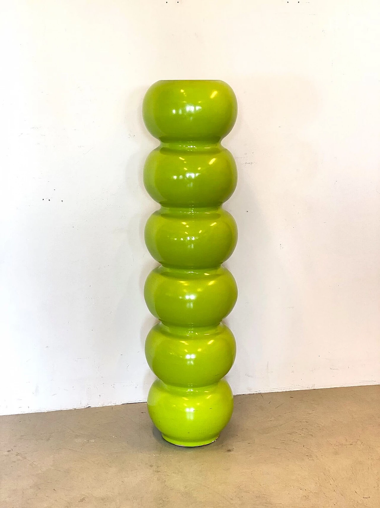 Large vase in glazed terracotta, 80s 1219387