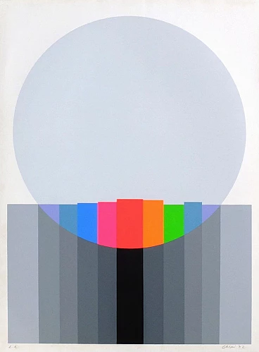 Serigrafia di Eugenio Carmi, Mutazioni II, del 1972
