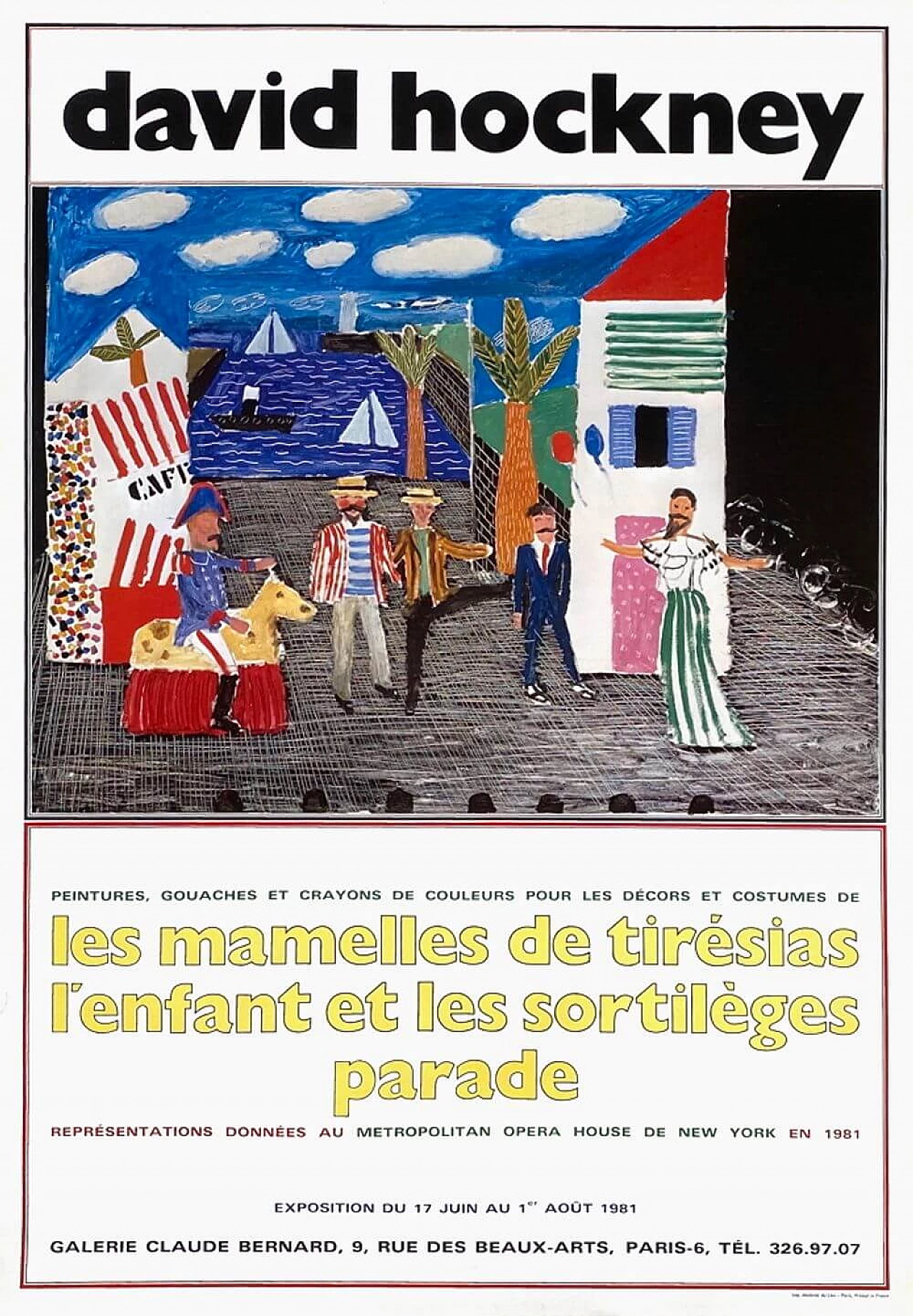 Poster di mostra di David Hockney, 1981 1219446