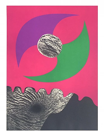 Lithograph There was morning by Jean Piaubert, 1971