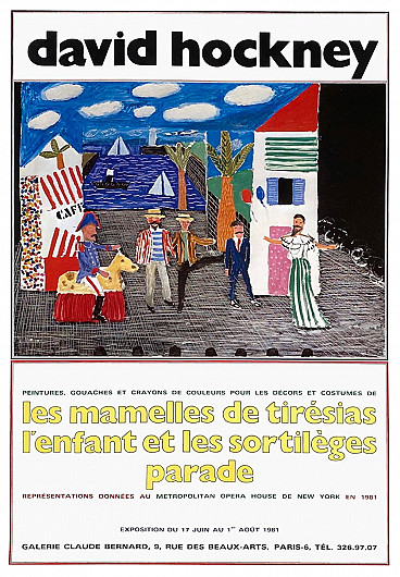 David Hockney Exhibition Poster, 1981