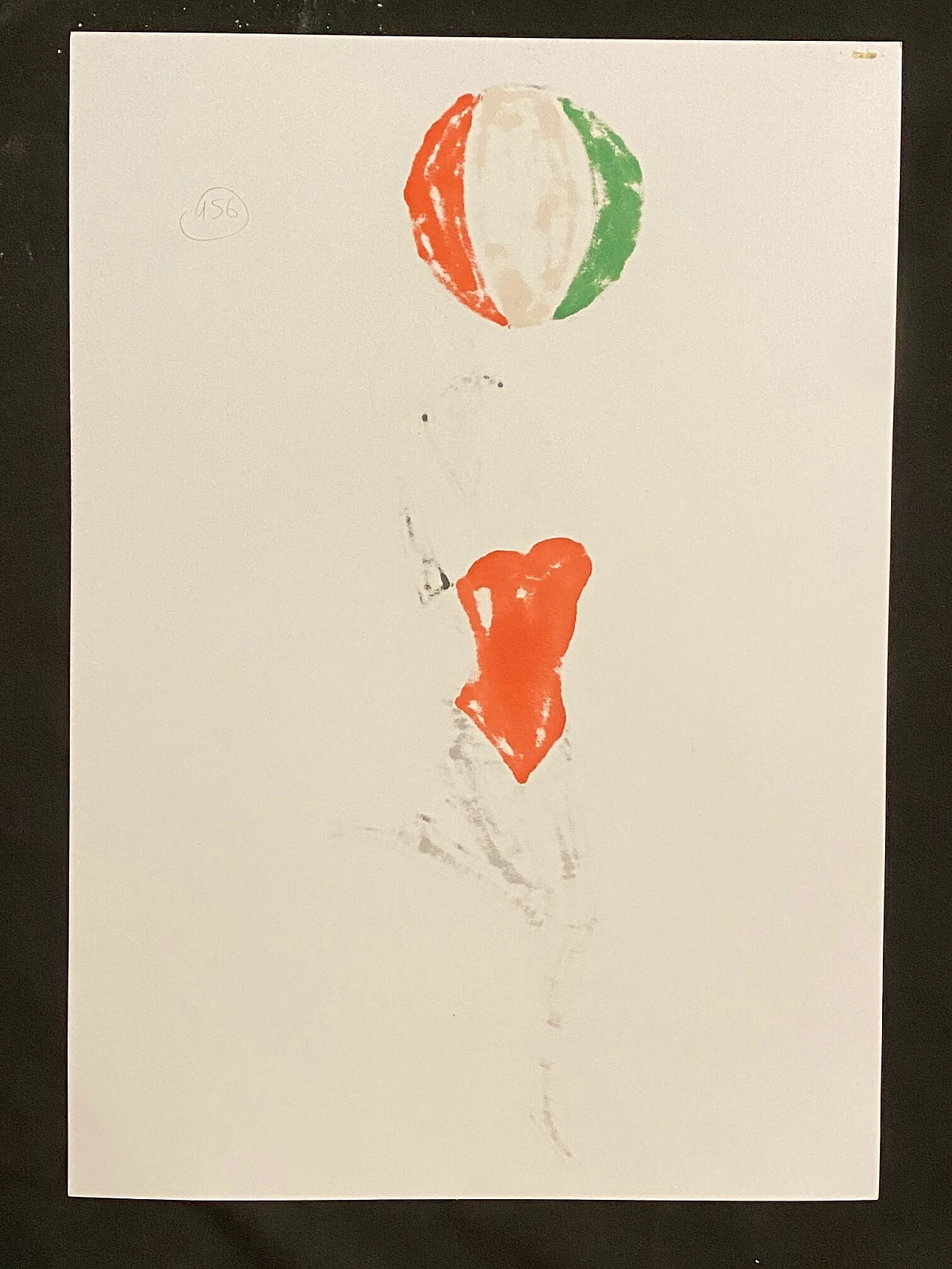 Disegno a tecnica mista di Marco Lodola, anni 2000 1219526