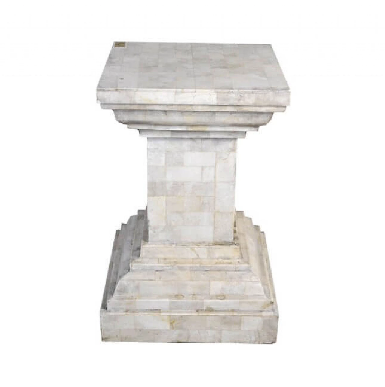 Colonna in legno ricoperta in tessere di marmo, anni '40 1219605