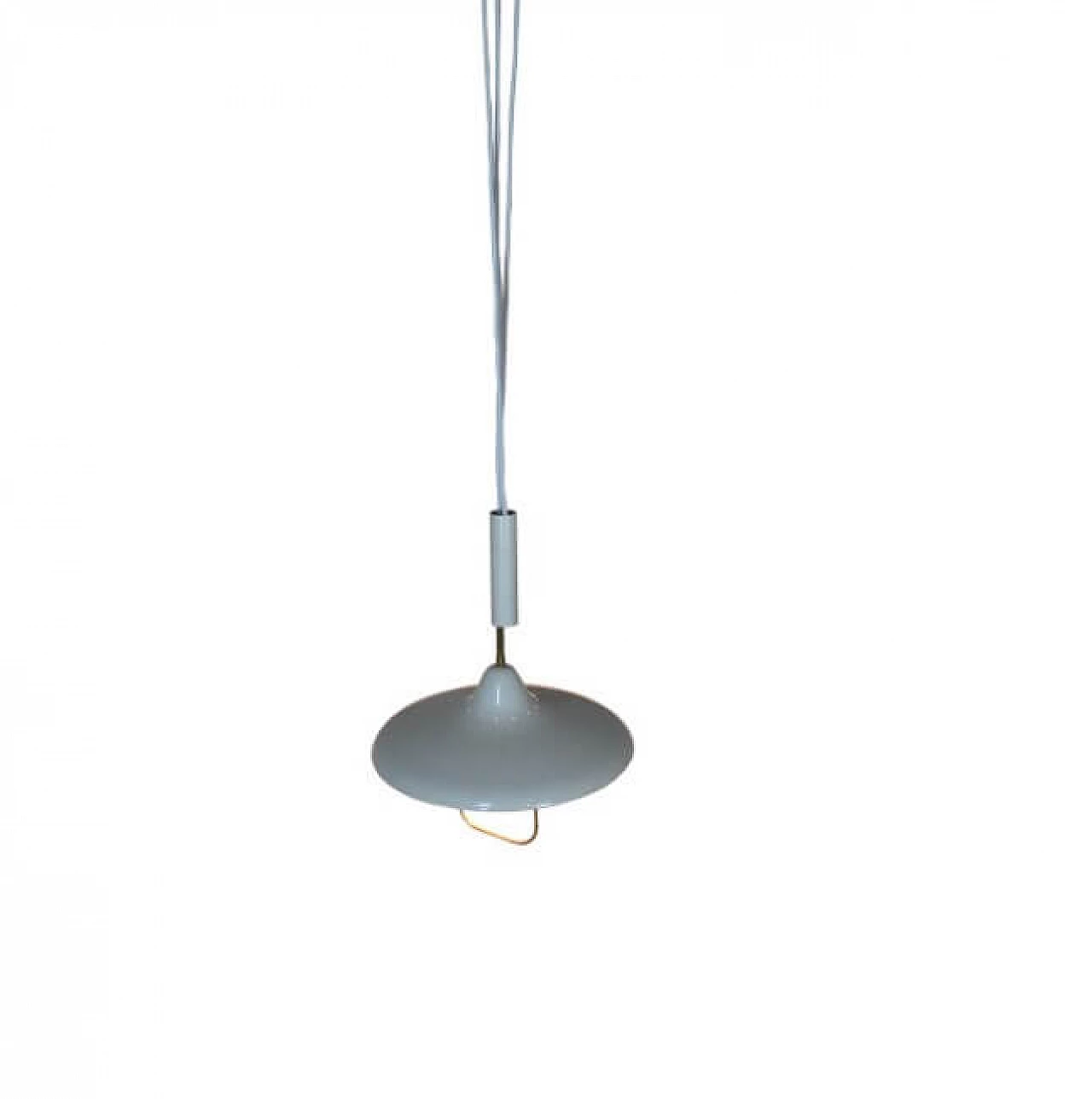 Chandelier in white lacquered iron attributable to Stilnovo, 60s 1219620