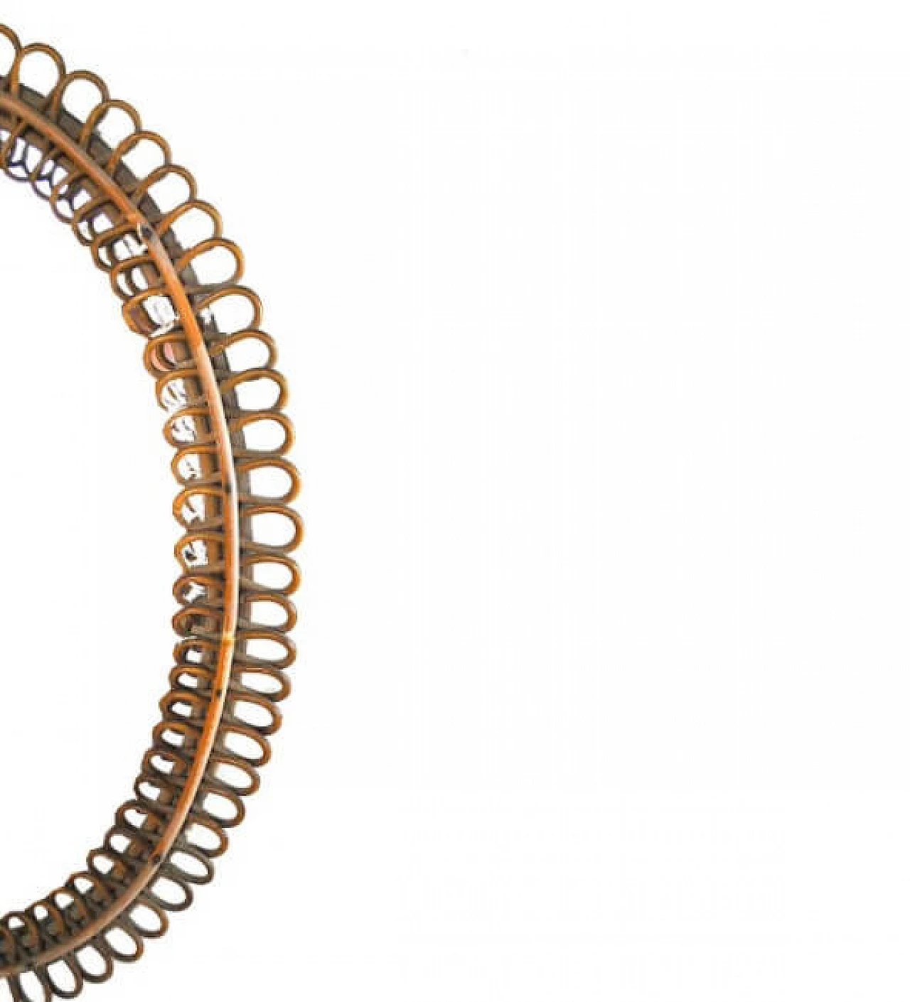 Oval wicker mirror, 50s 1219627