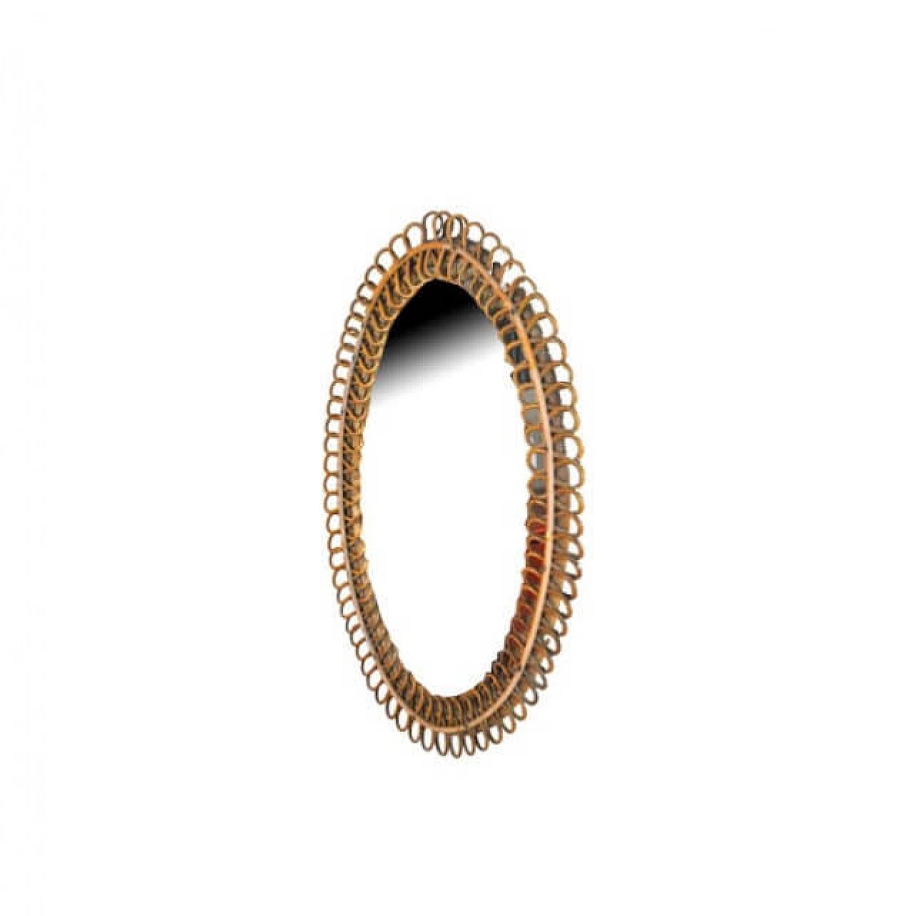 Oval wicker mirror, 50s 1219628