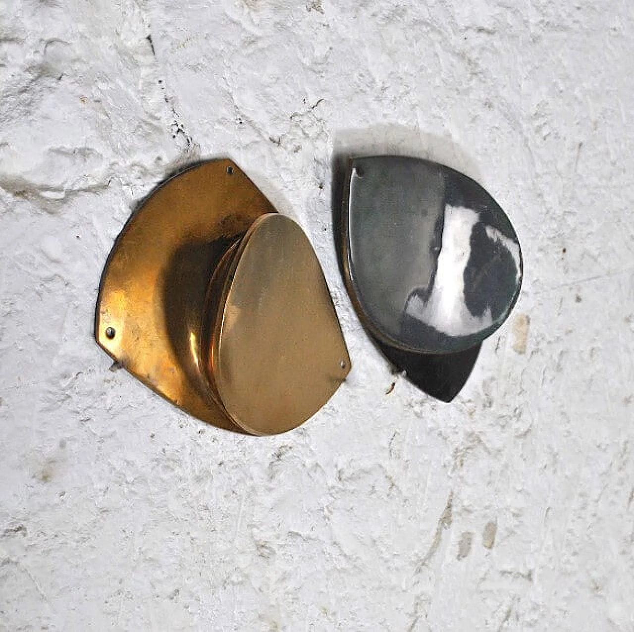 Pair of brass handles, 60s 1219685