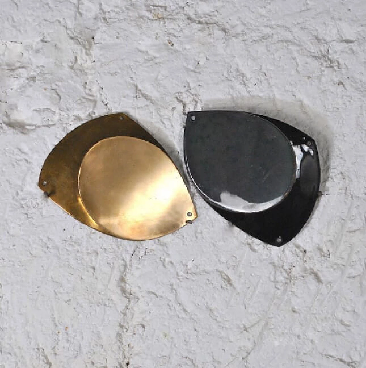 Pair of brass handles, 60s 1219687