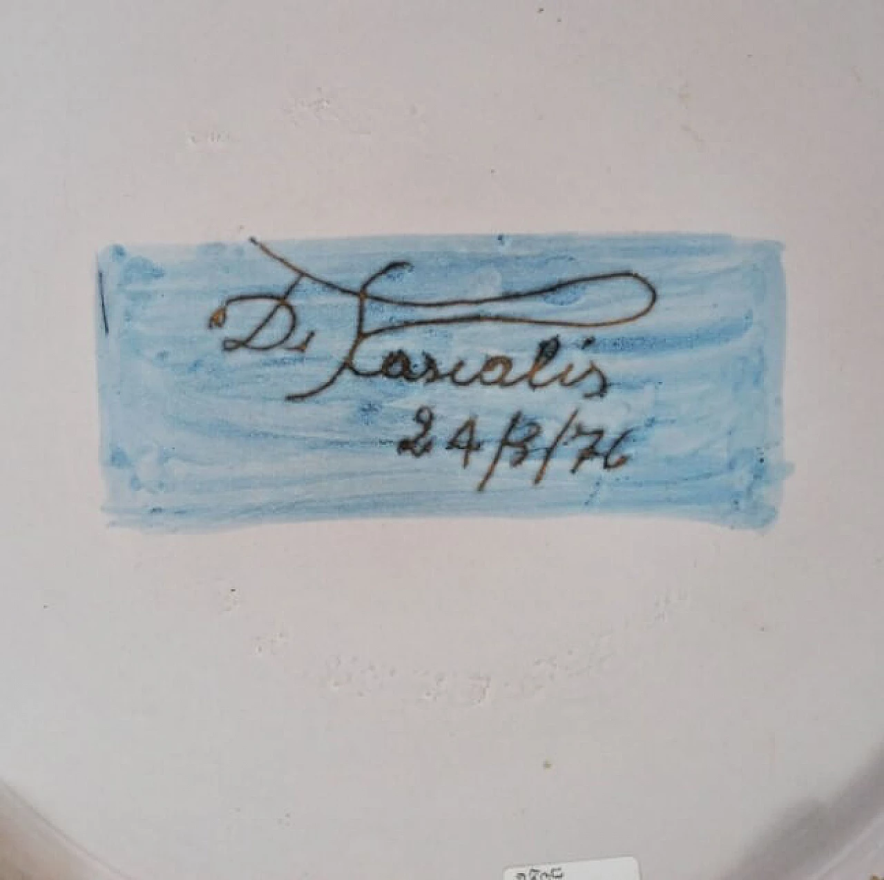 Sculptural dish in glazed ceramic by De Pascalis, 70s 1219730