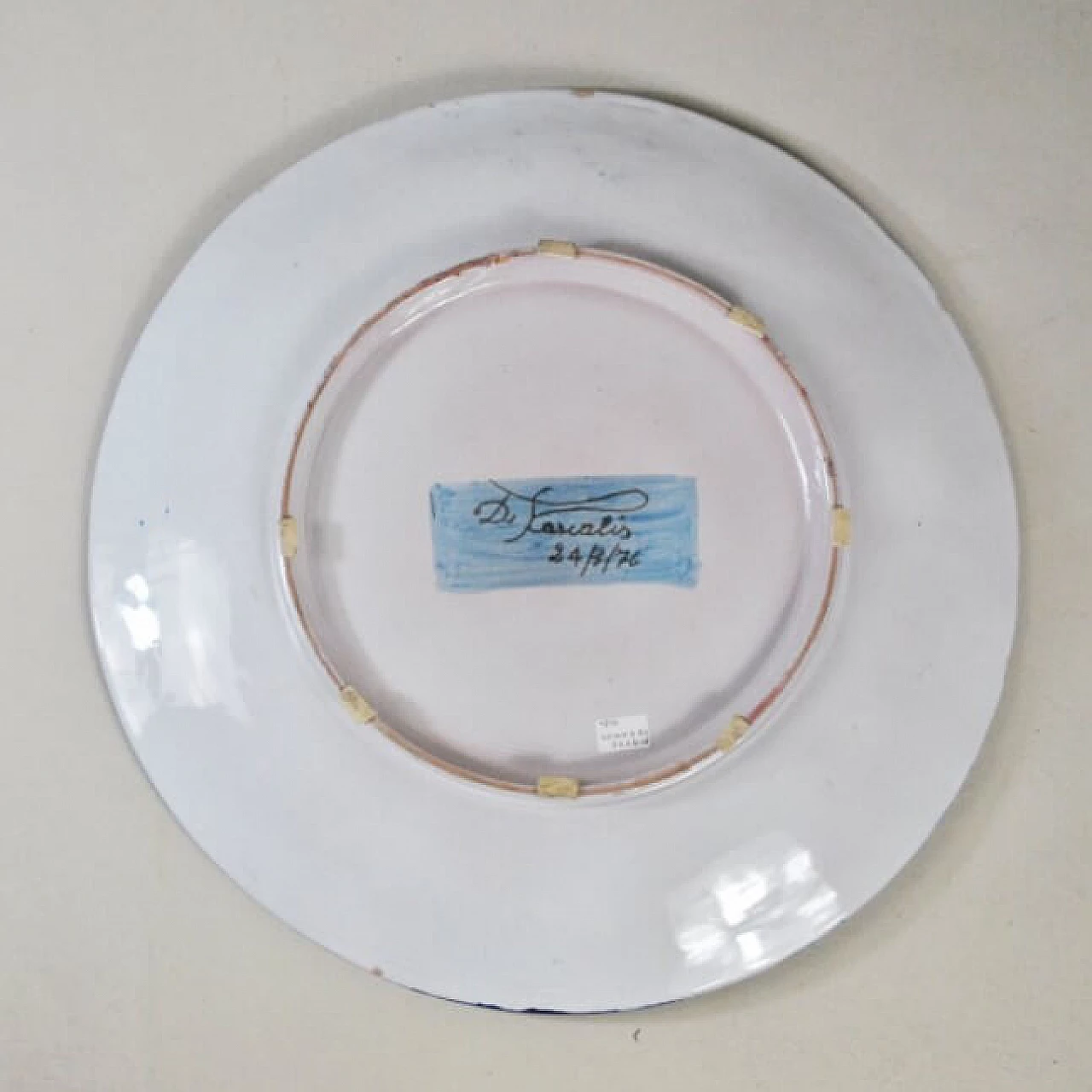 Sculptural dish in glazed ceramic by De Pascalis, 70s 1219731