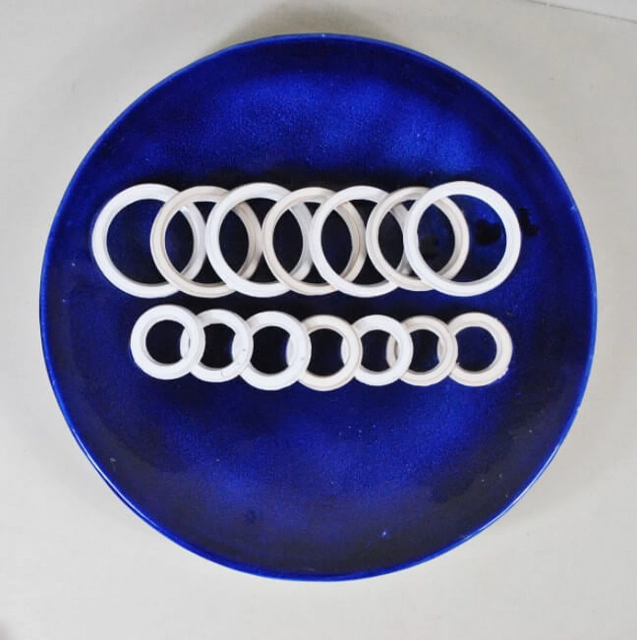 Sculptural dish in glazed ceramic by De Pascalis, 70s 1219732