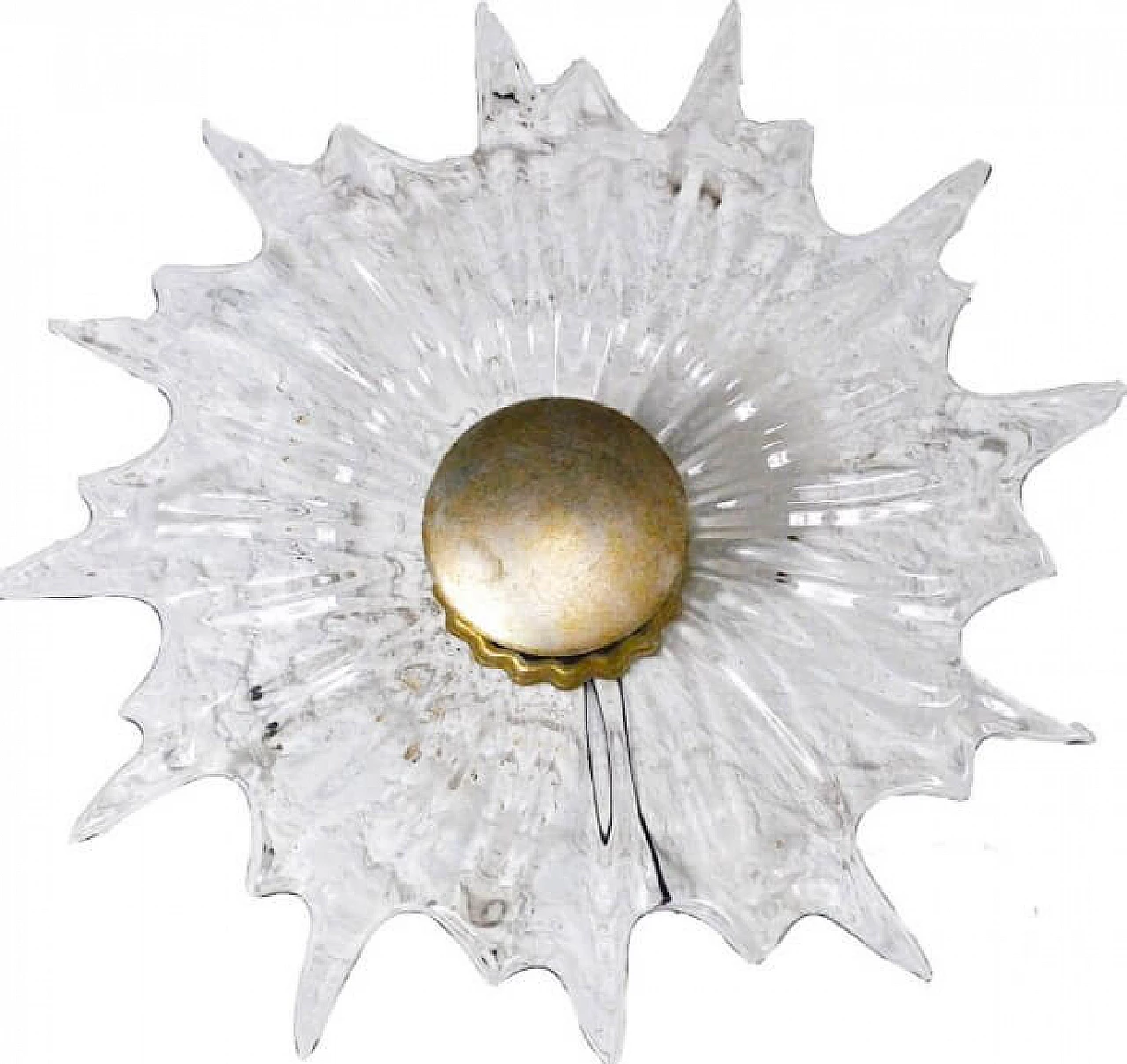 Wall lamp in glass and metal, 60s 1219771