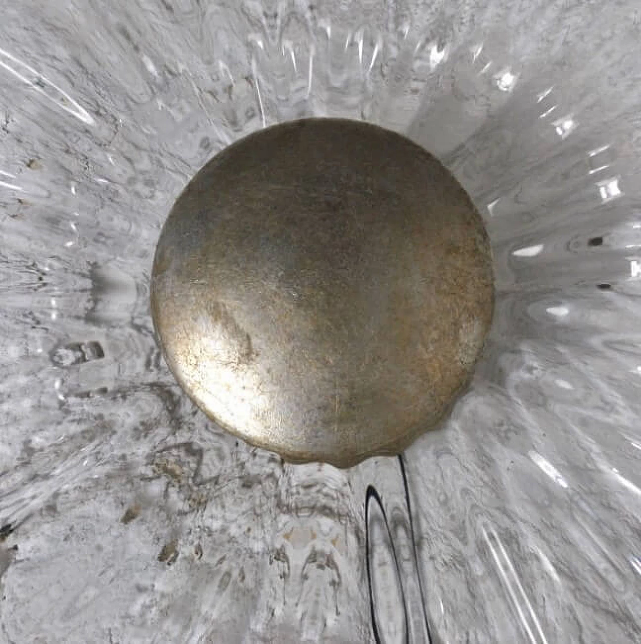 Wall lamp in glass and metal, 60s 1219772